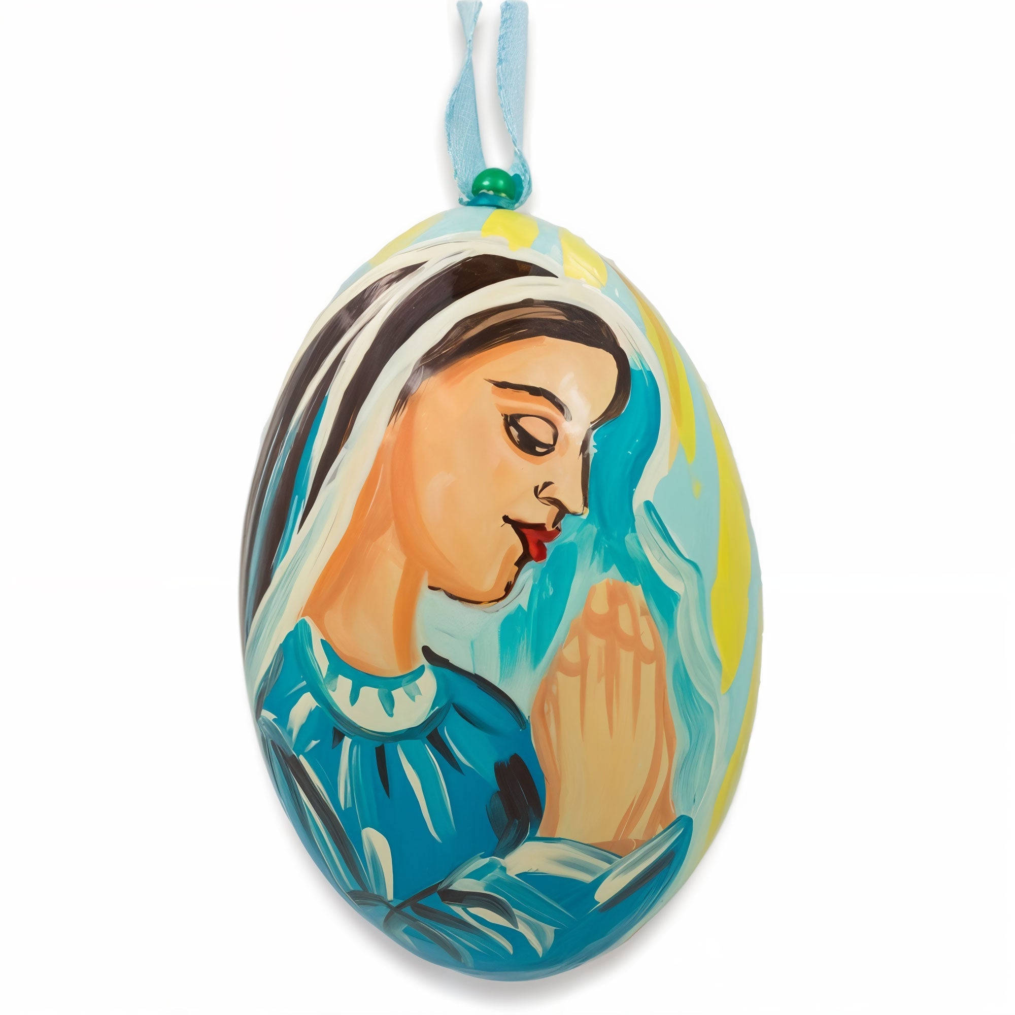Virgin Mary Nativity Scene Wooden Christmas Ornament 3 Inches BestPysanky