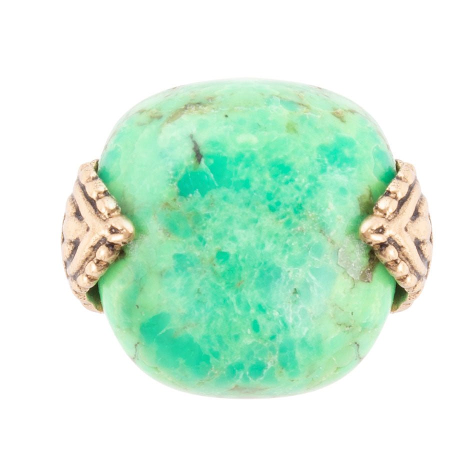 Ornate Lime Turquoise Ring Barse Jewelry