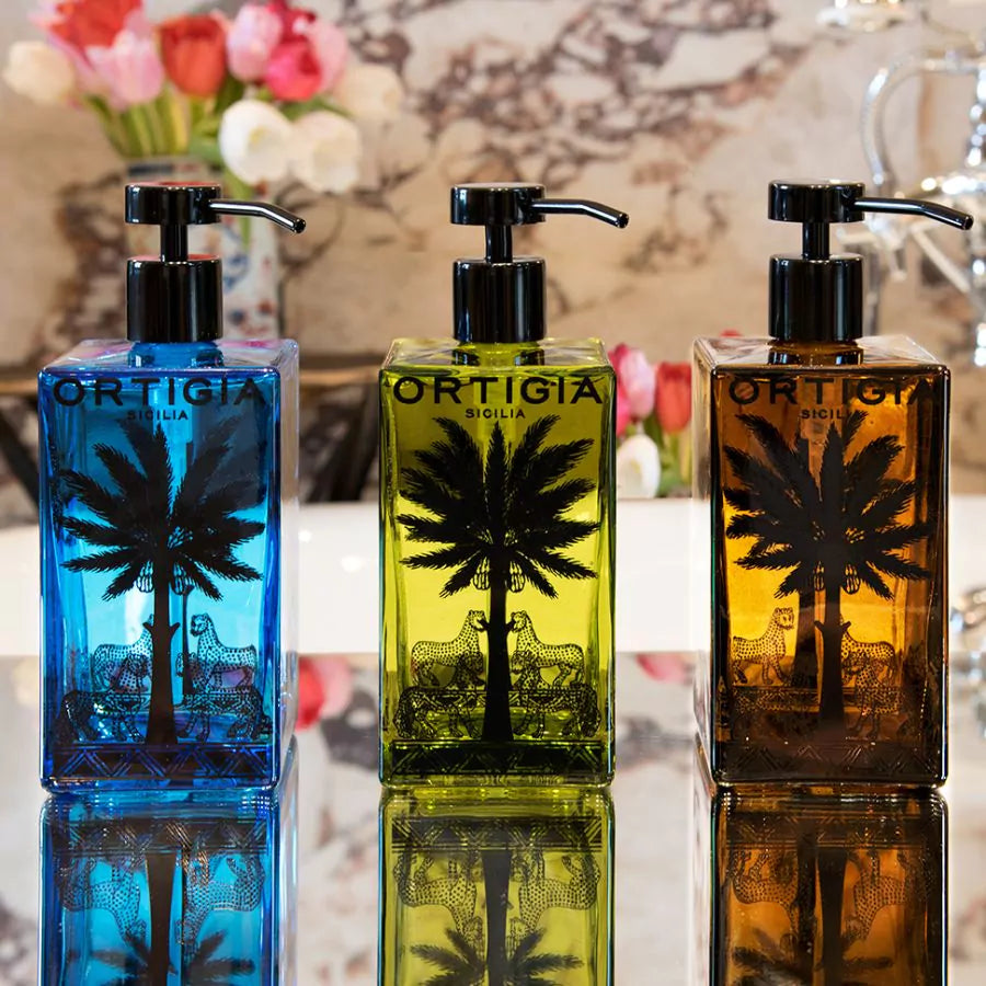 ORTIGIA Sicilia - AMBRA NERA LIQUID SOAP GLASS 500ML ORTIGIA Sicilia