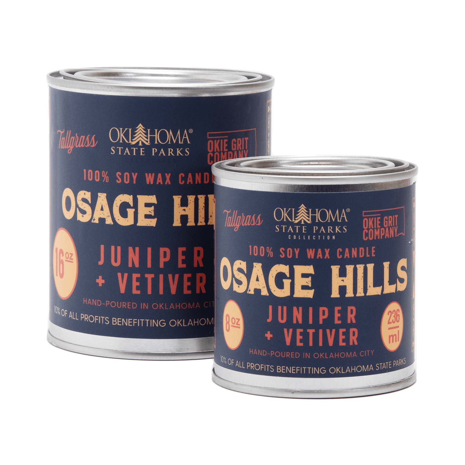 Osage Hills: Juniper + Vetiver Soy Wax Candle Tallgrass Supply