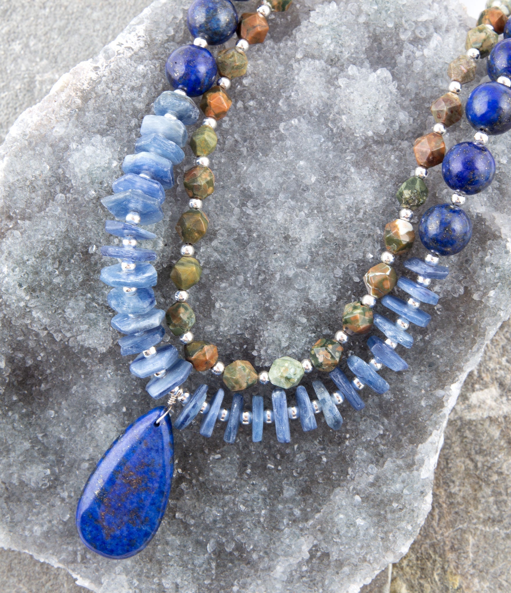 Oxford Two Row Pendant Necklace Barse Jewelry