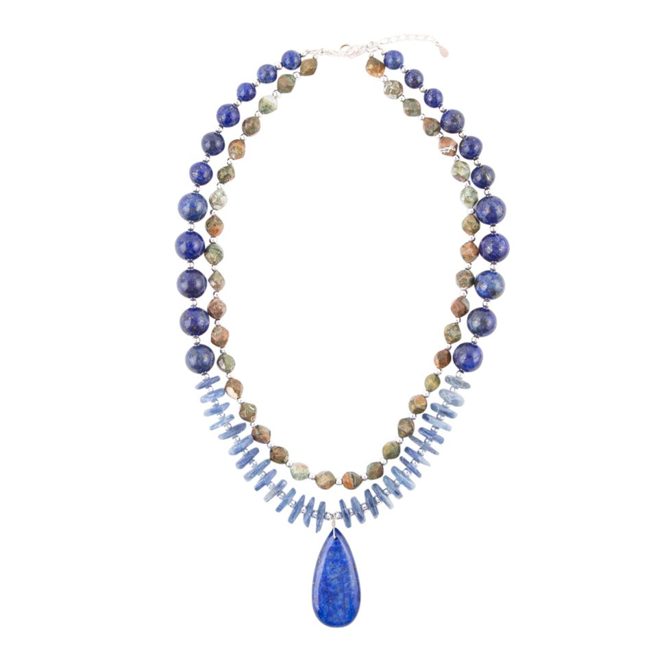 Oxford Two Row Pendant Necklace Barse Jewelry