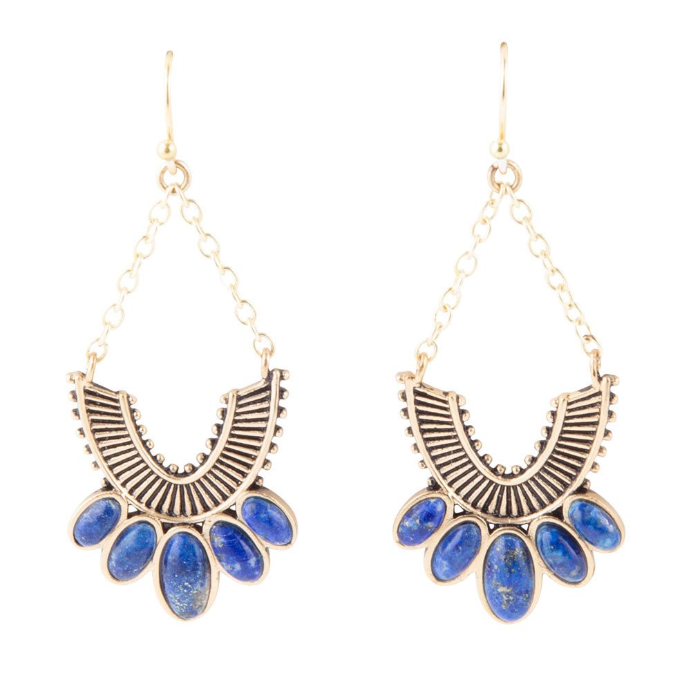 Phantom Lapis Chandelier Earrings Barse Jewelry