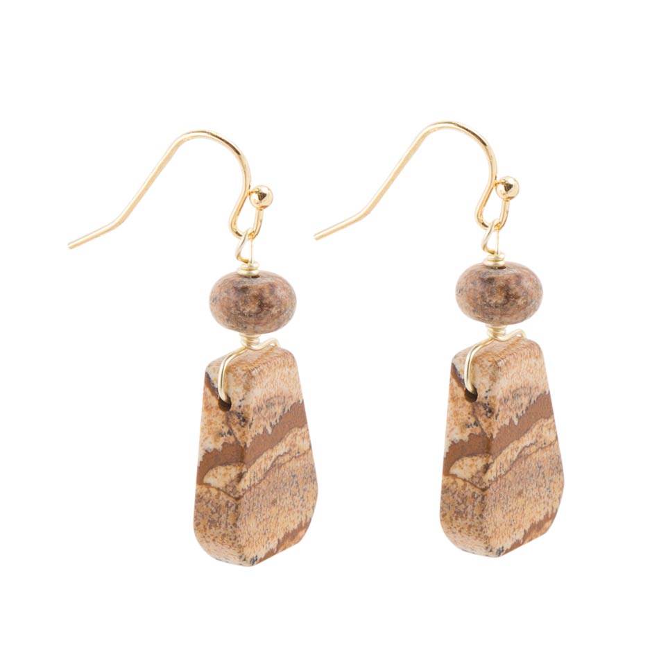 Picture Jasper Slab Earrings Barse Jewelry