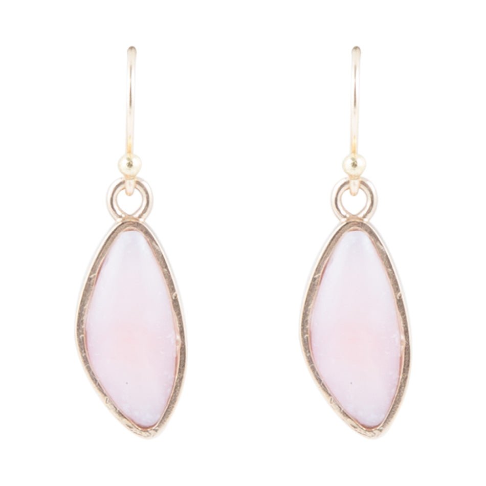 Pink Opal and Bronze Drop Earring Barse Jewelry