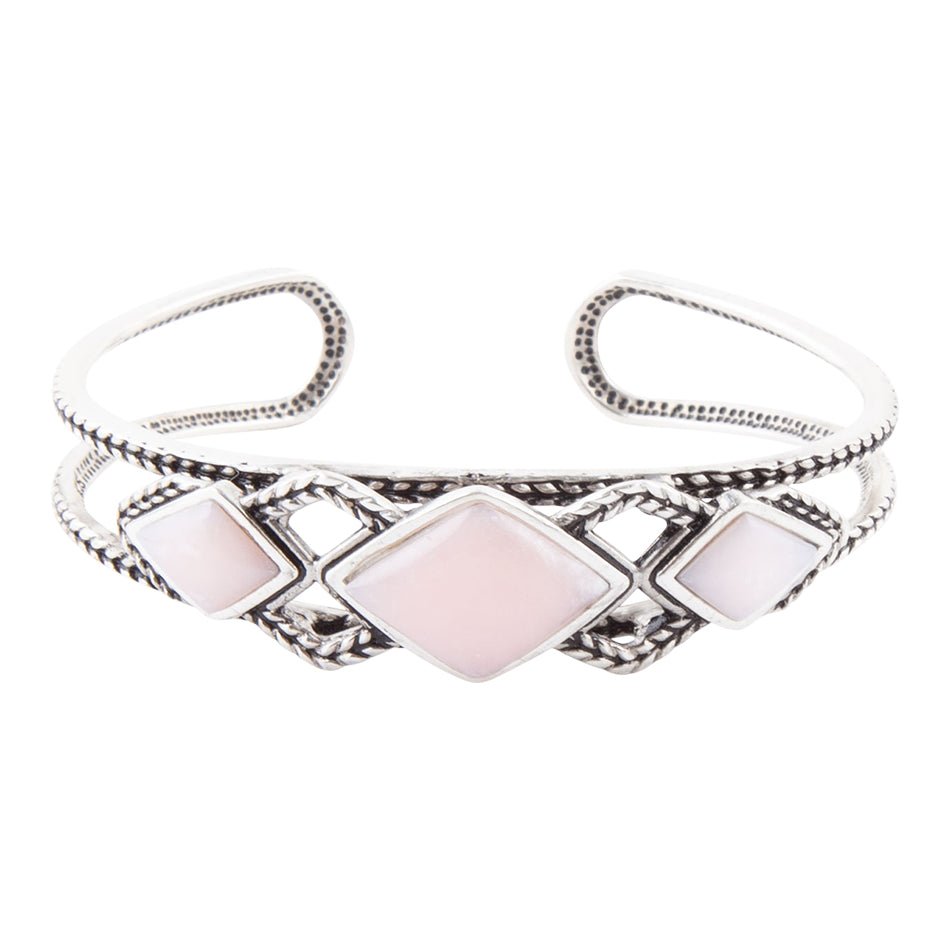 Pink Opal and Sterling Silver Cuff Bracelet Barse Jewelry