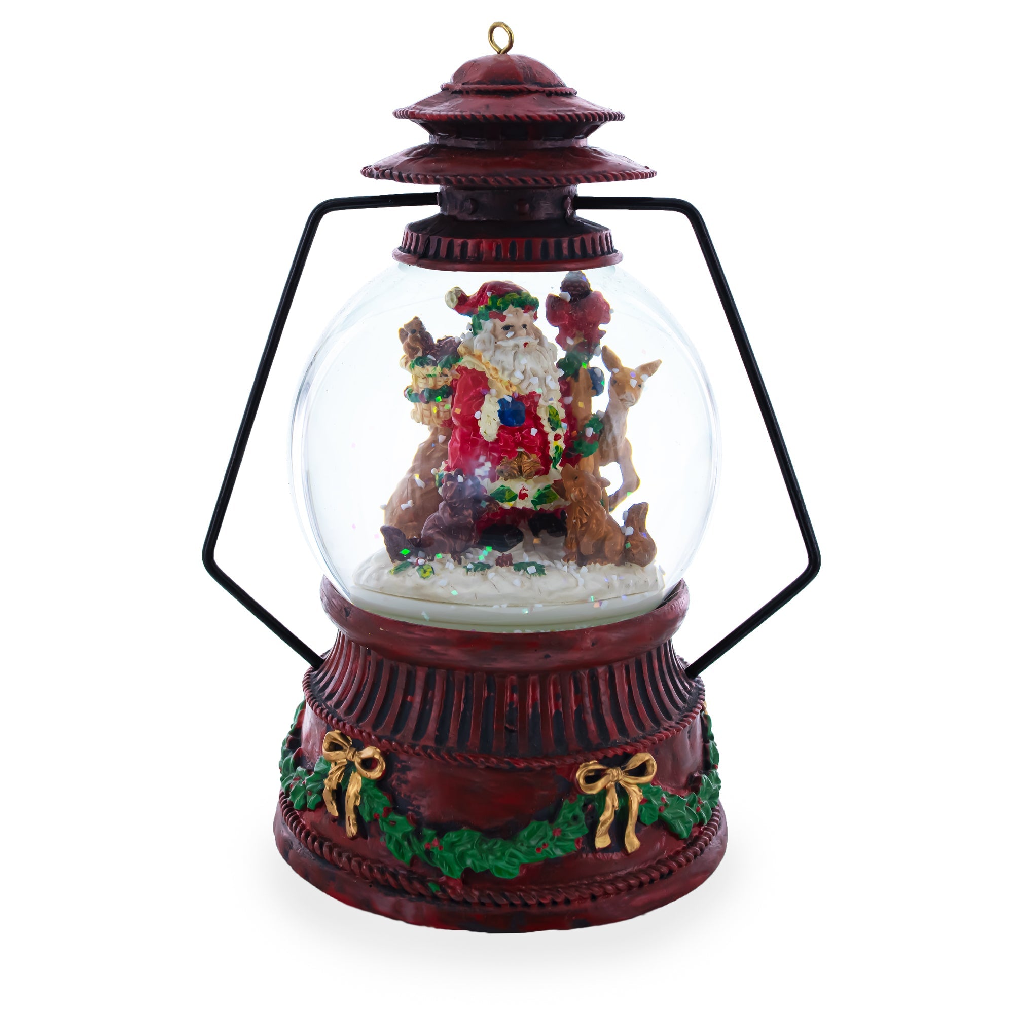 Santa's Wildlife Symphony Illuminated Musical Snow Globe