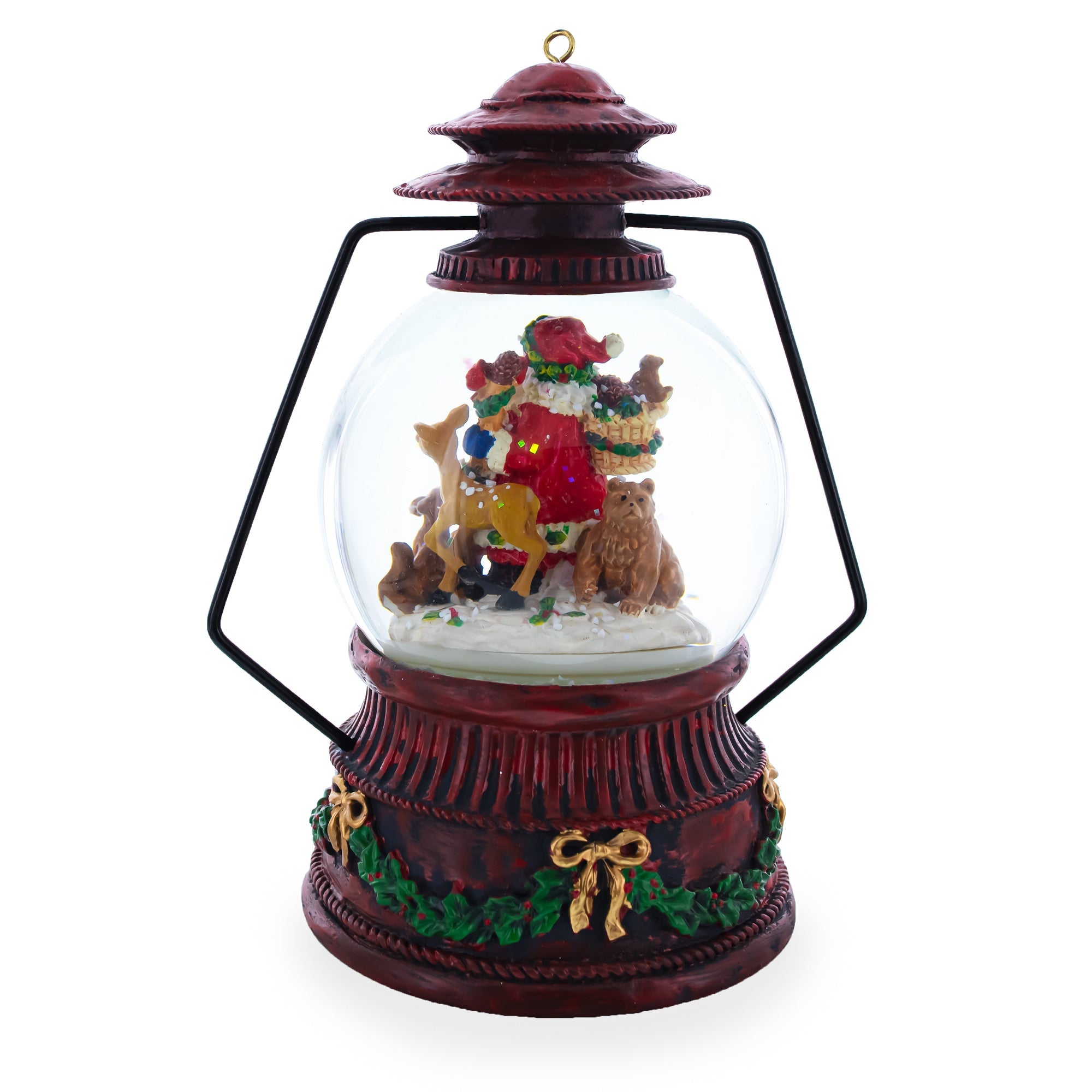 Santa's Wildlife Symphony Illuminated Musical Snow Globe
