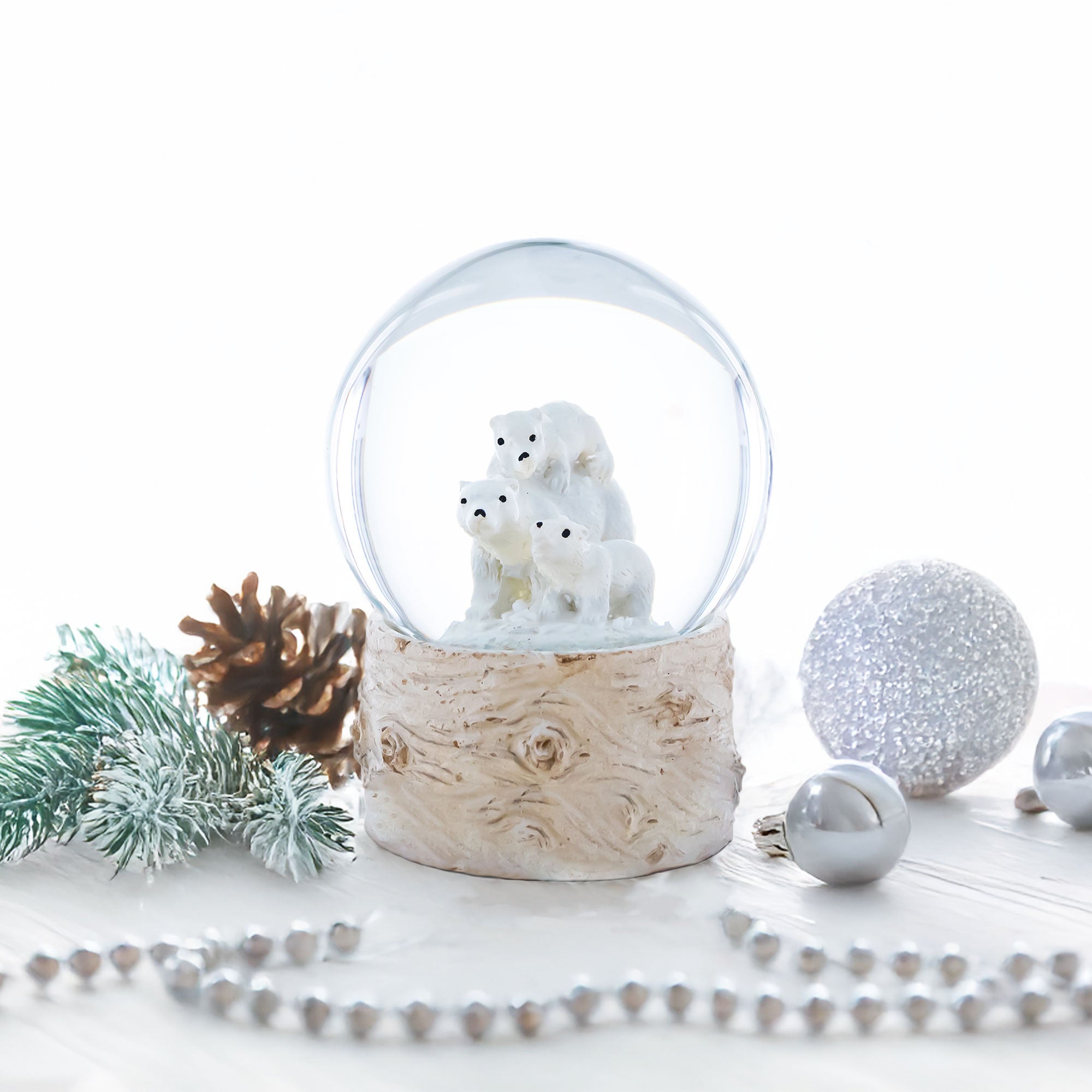 Polar Bears Mini Water Snow Globe
