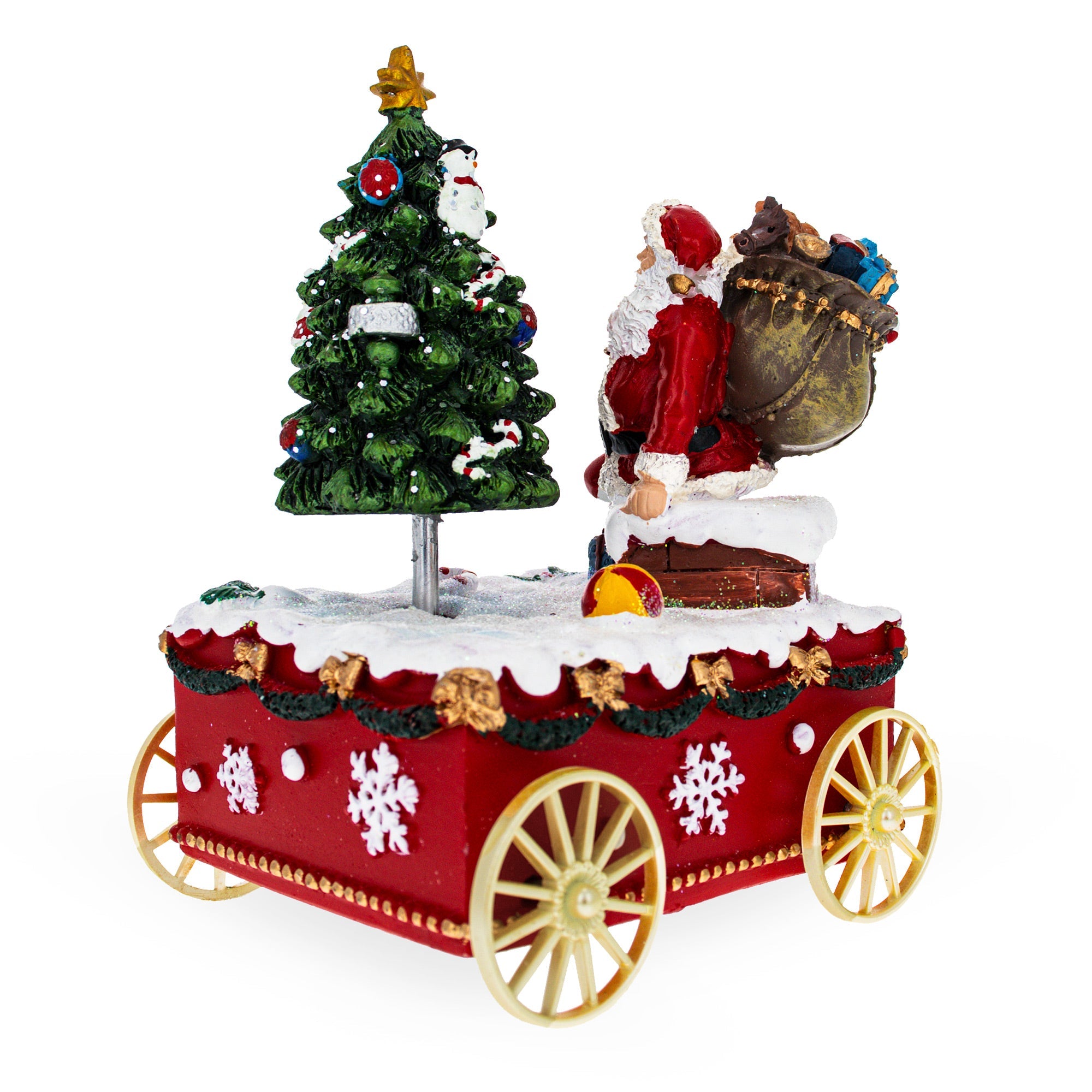 Spinning Christmas Tree Musical Box on Wheels BestPysanky