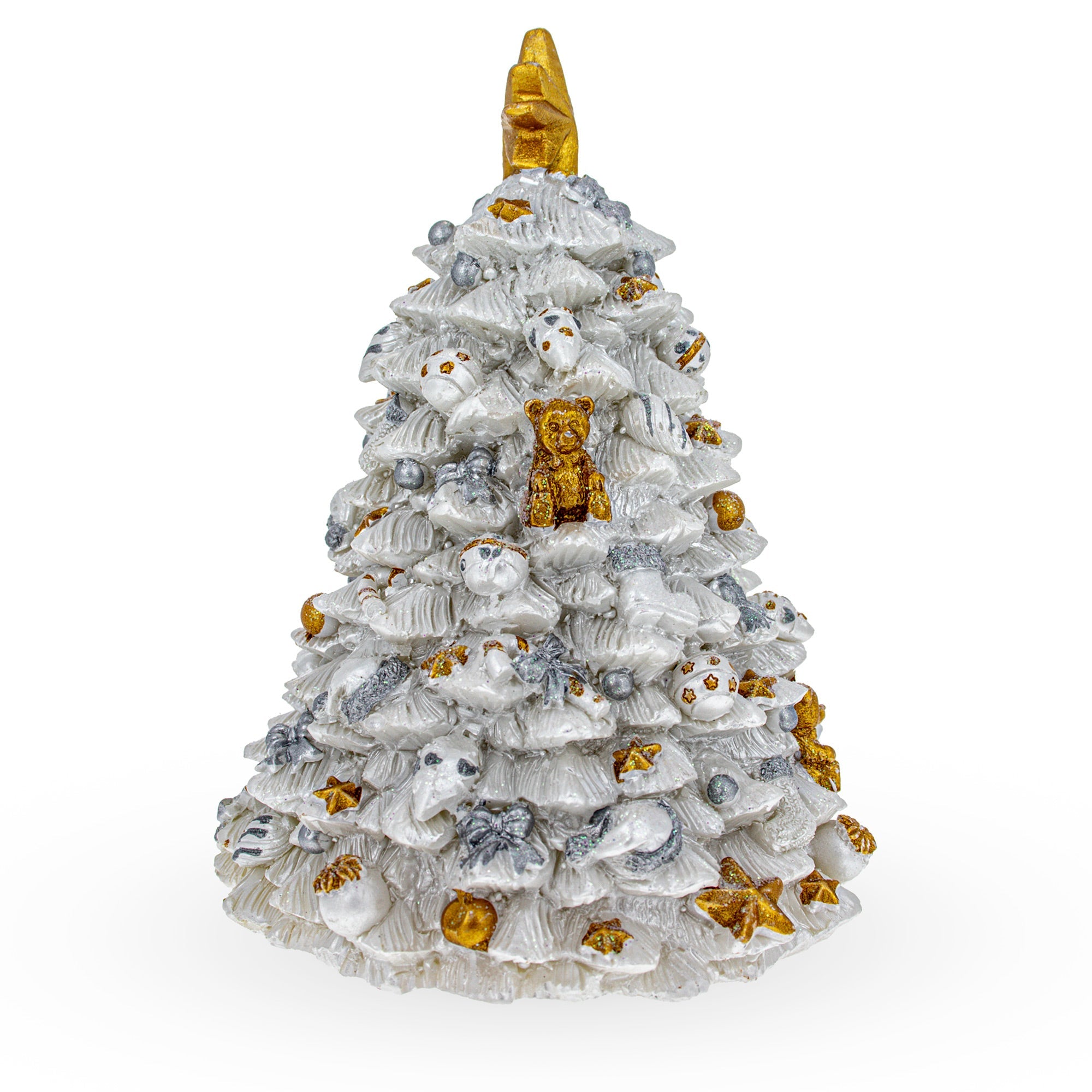 White Christmas Tree Spinning Musical Figurine