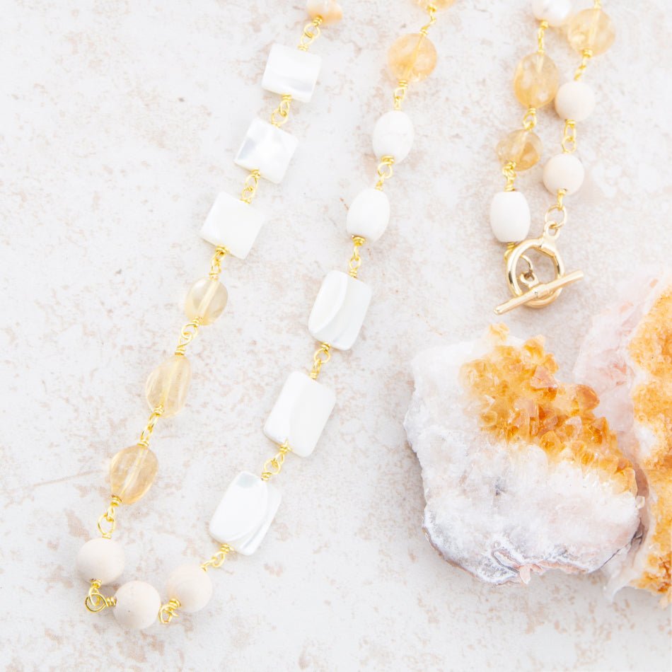 Precious White Pearl and Crystal Necklace Barse Jewelry