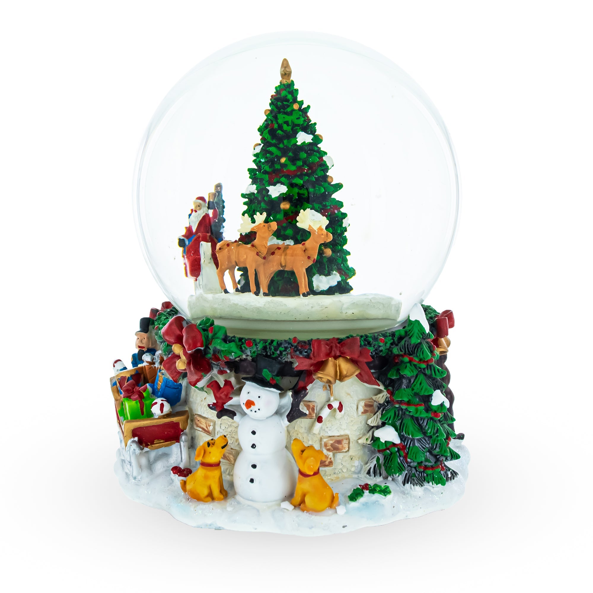 Rotating Santa's Tree Serenade Musical Water Globe