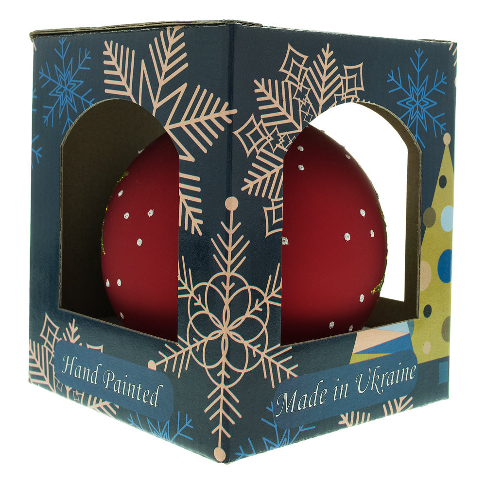 Three Little Pigs Glass Ball Christmas Ornament 4 Inches