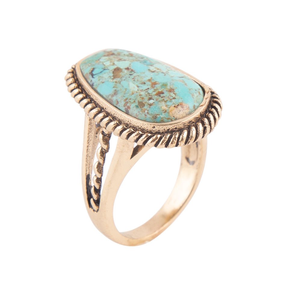 Roped Turquoise Ring Barse Jewelry