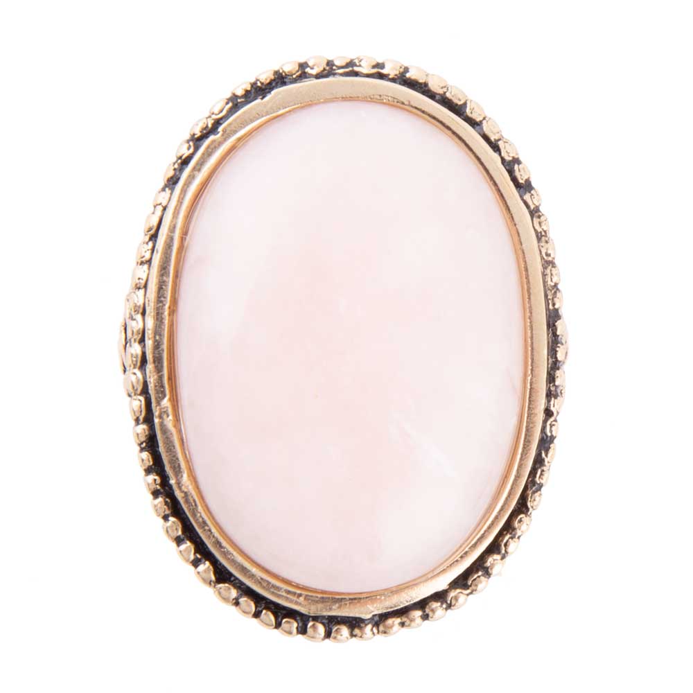 Rosie Pink Opal and Golden Bronze Ring Barse Jewelry