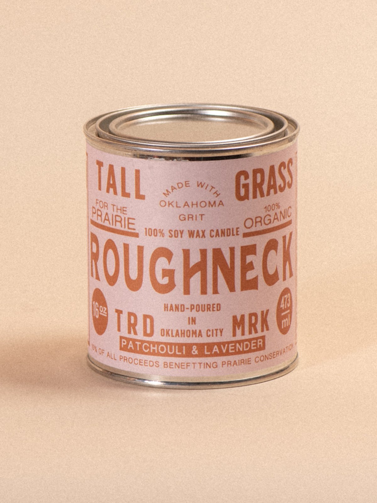 Roughneck: Patchouli + Lavender Soy Wax Candle Tallgrass Supply