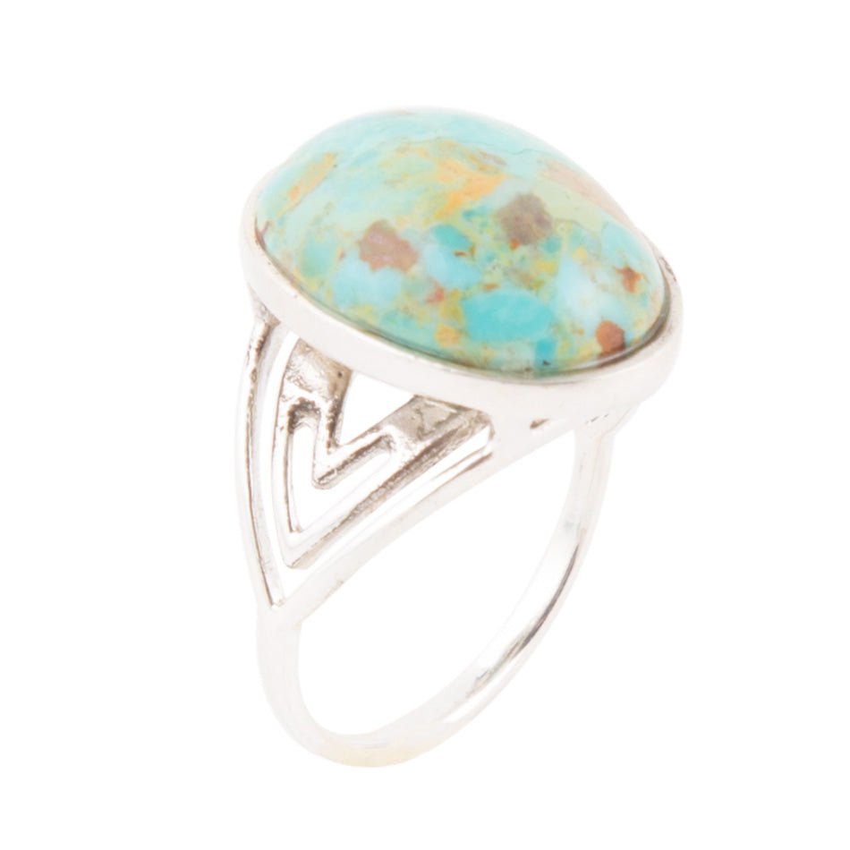 Rustic Refinement Ring -Turquoise Barse Jewelry