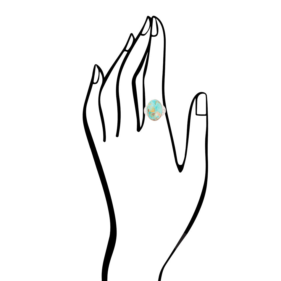 Rustic Refinement Ring -Turquoise Barse Jewelry