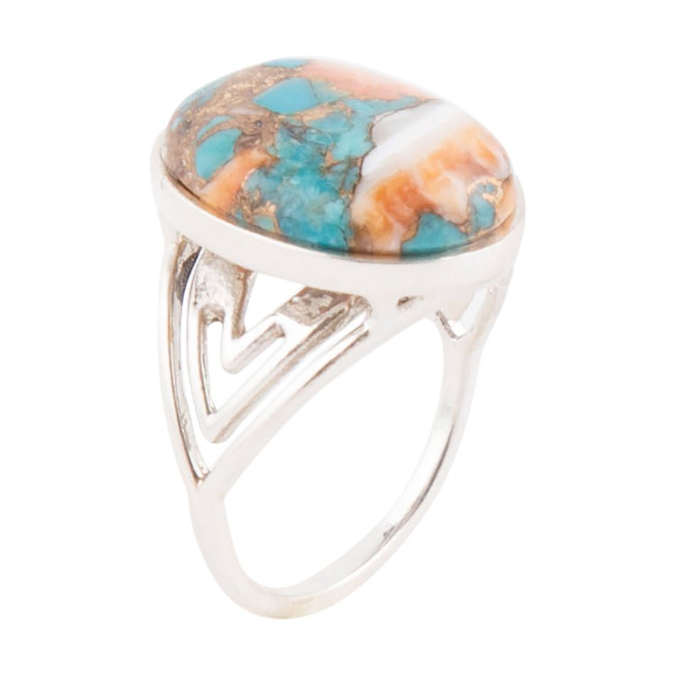 Rustic Refinement Ring - Turquoise Matrix Barse Jewelry