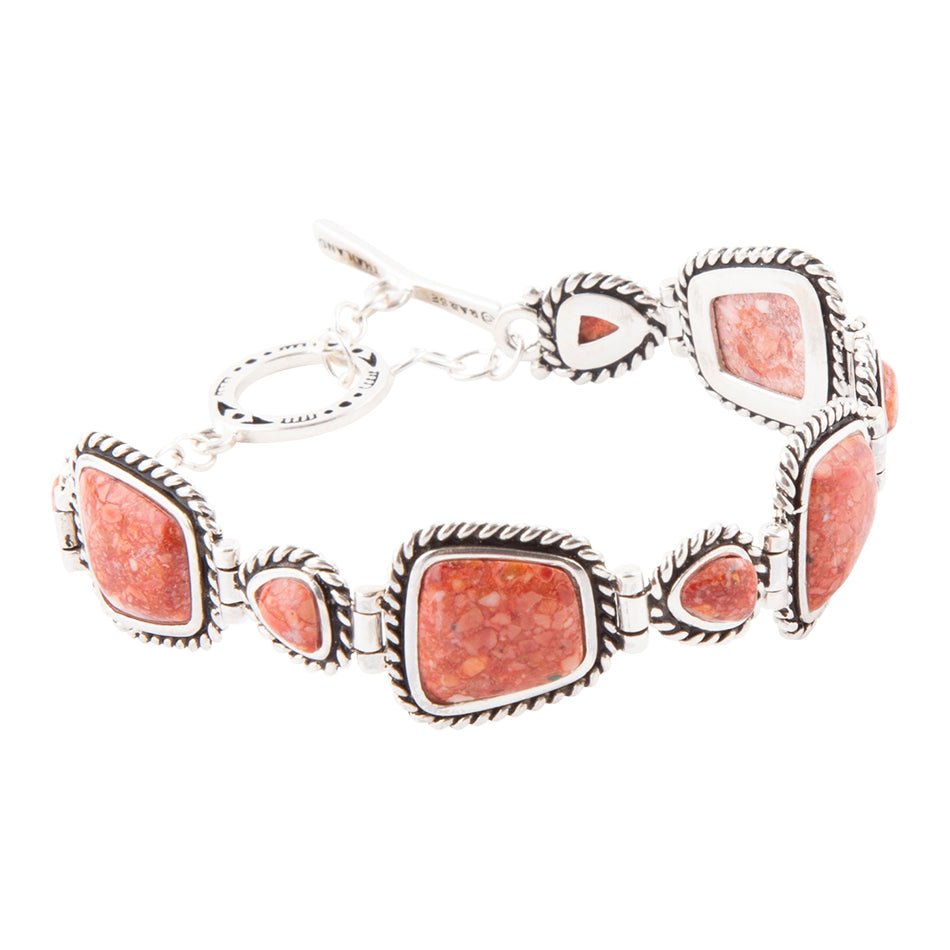 Sedona Sponge Coral and Sterling Silver Toggle Bracelet Barse Jewelry