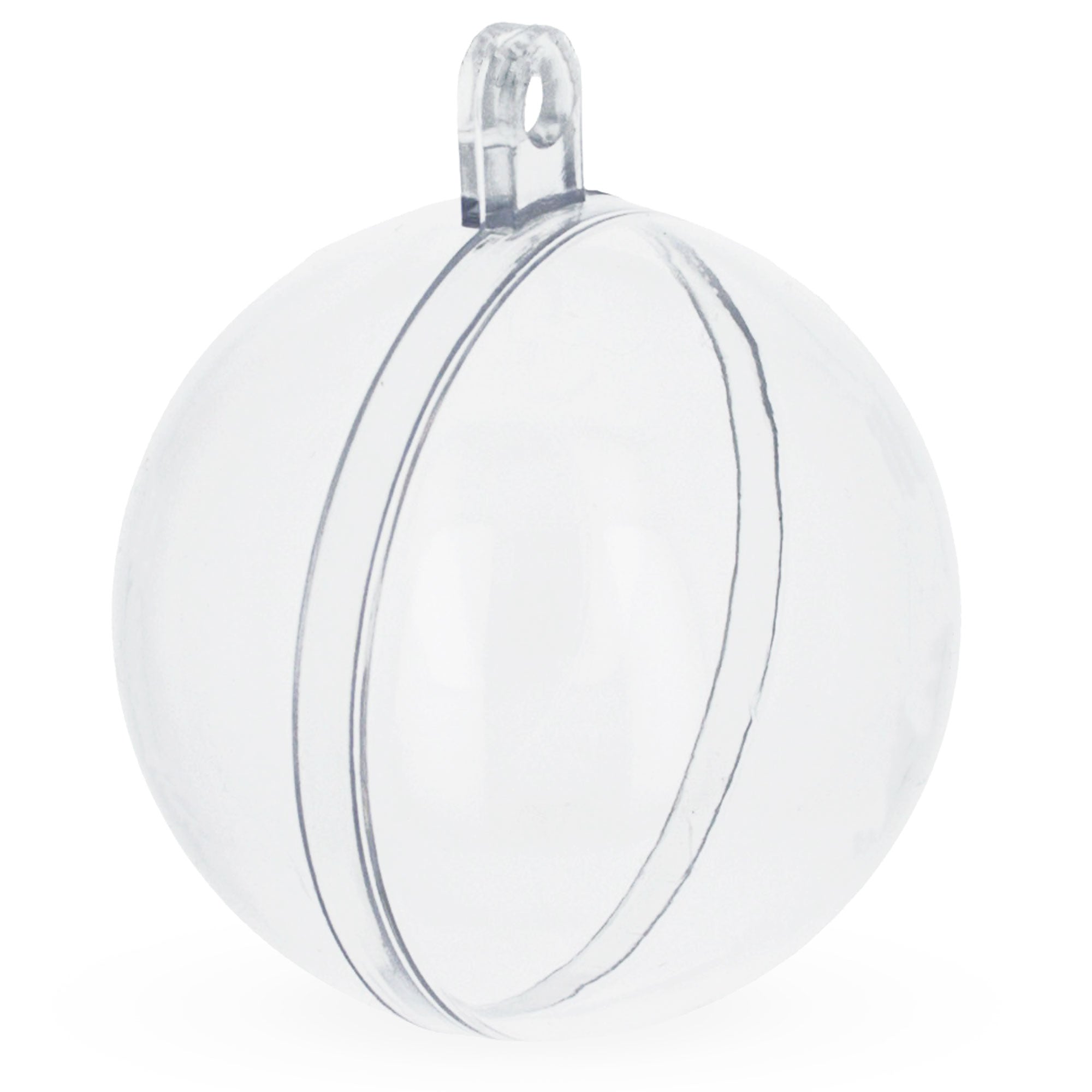 Set of 6 Mini Clear Plastic Ball Ornaments 1.92 Inches (49 mm)