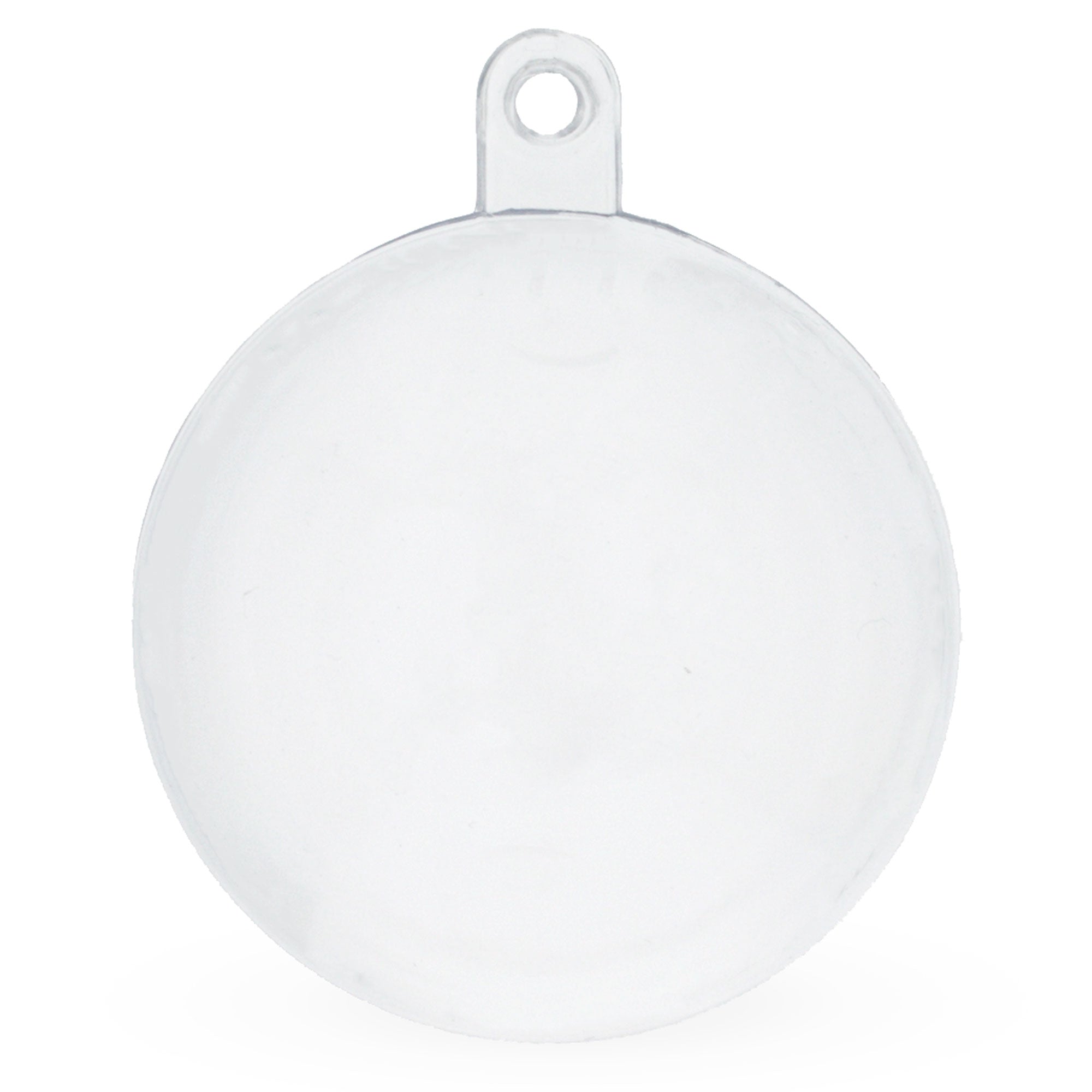 Set of 6 Mini Clear Plastic Ball Ornaments 1.92 Inches (49 mm)