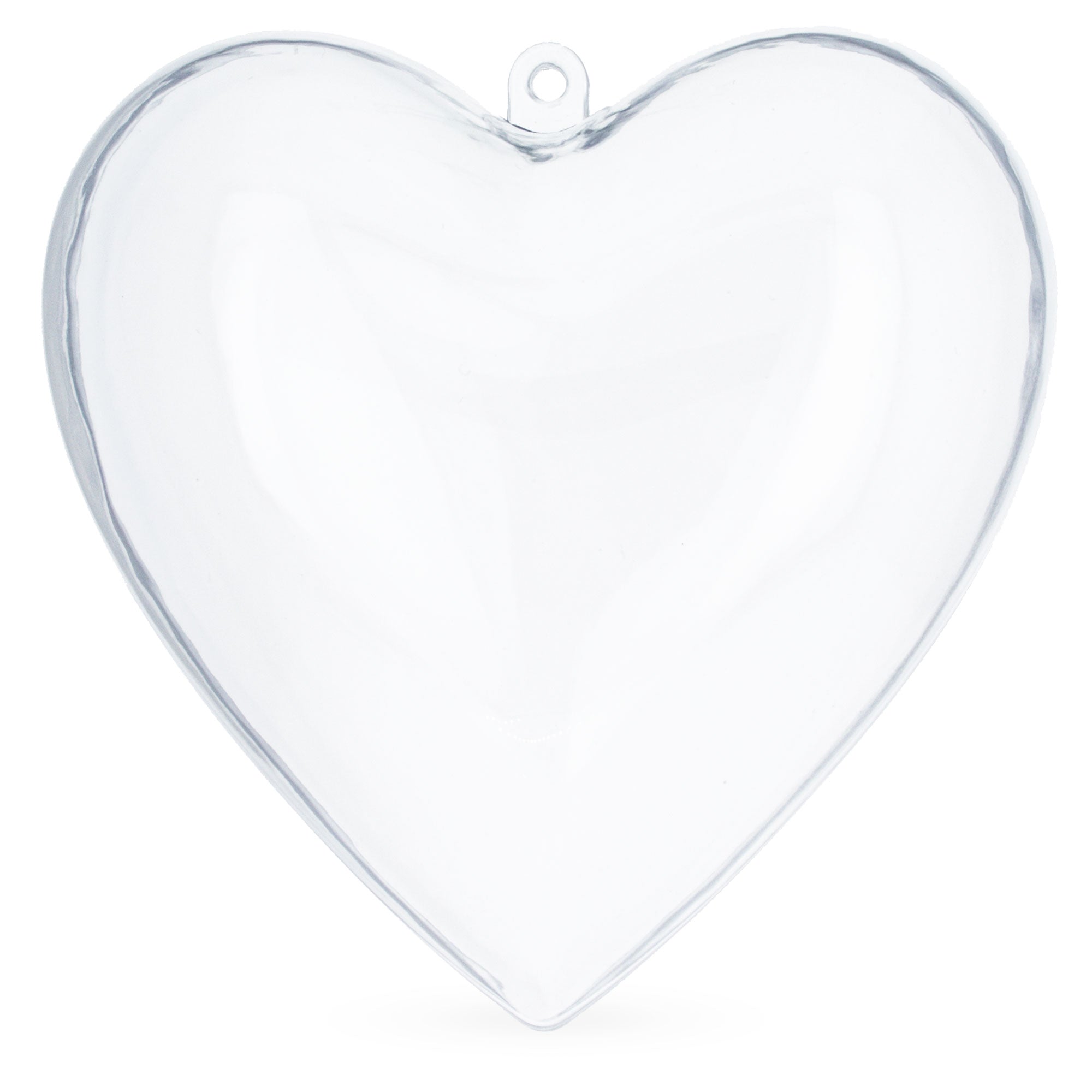 Set of 3 Clear Plastic Heart Ornament 4.6 Inches (117 mm)