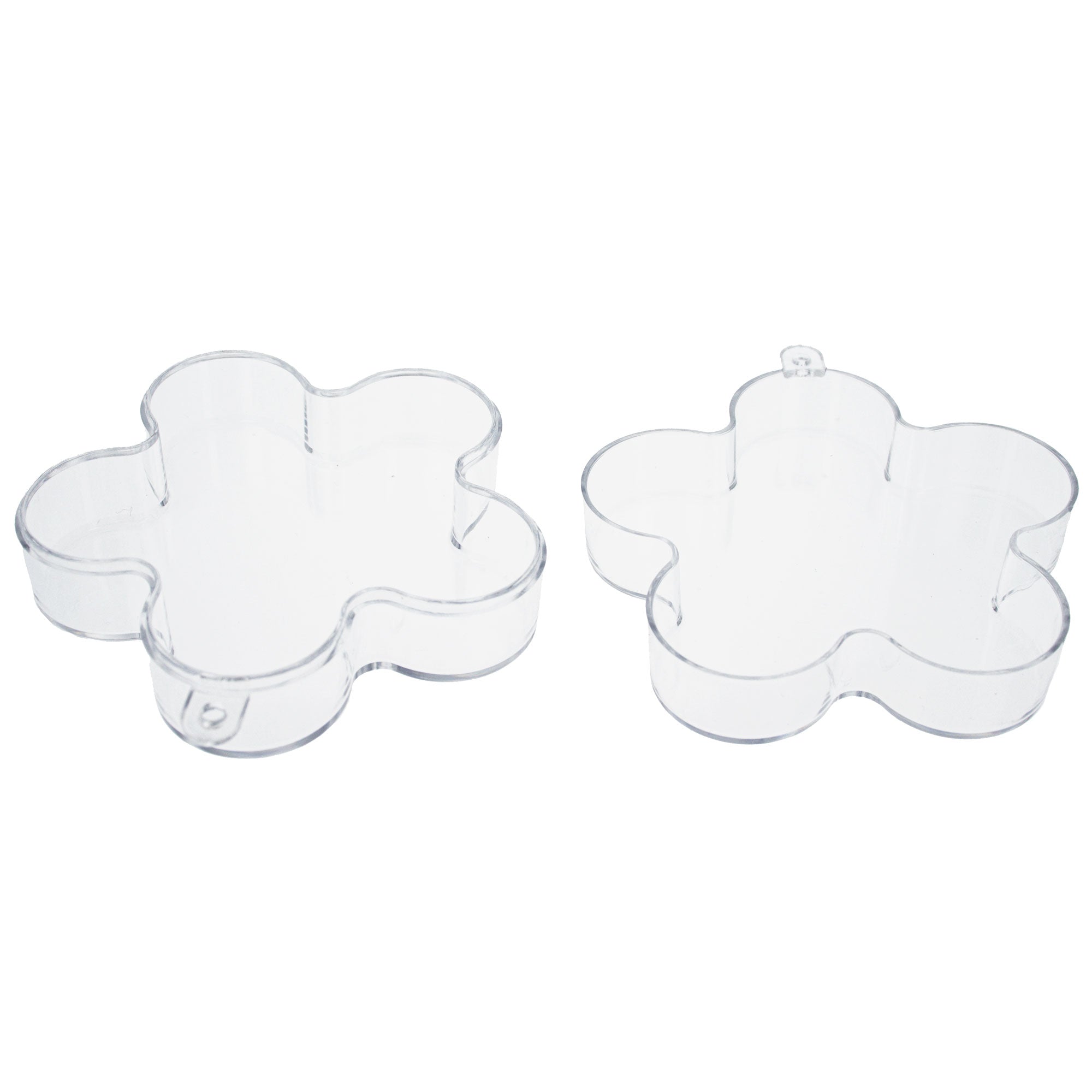 Clear Plastic Flower Ornament 3.55 Inches (90 mm)