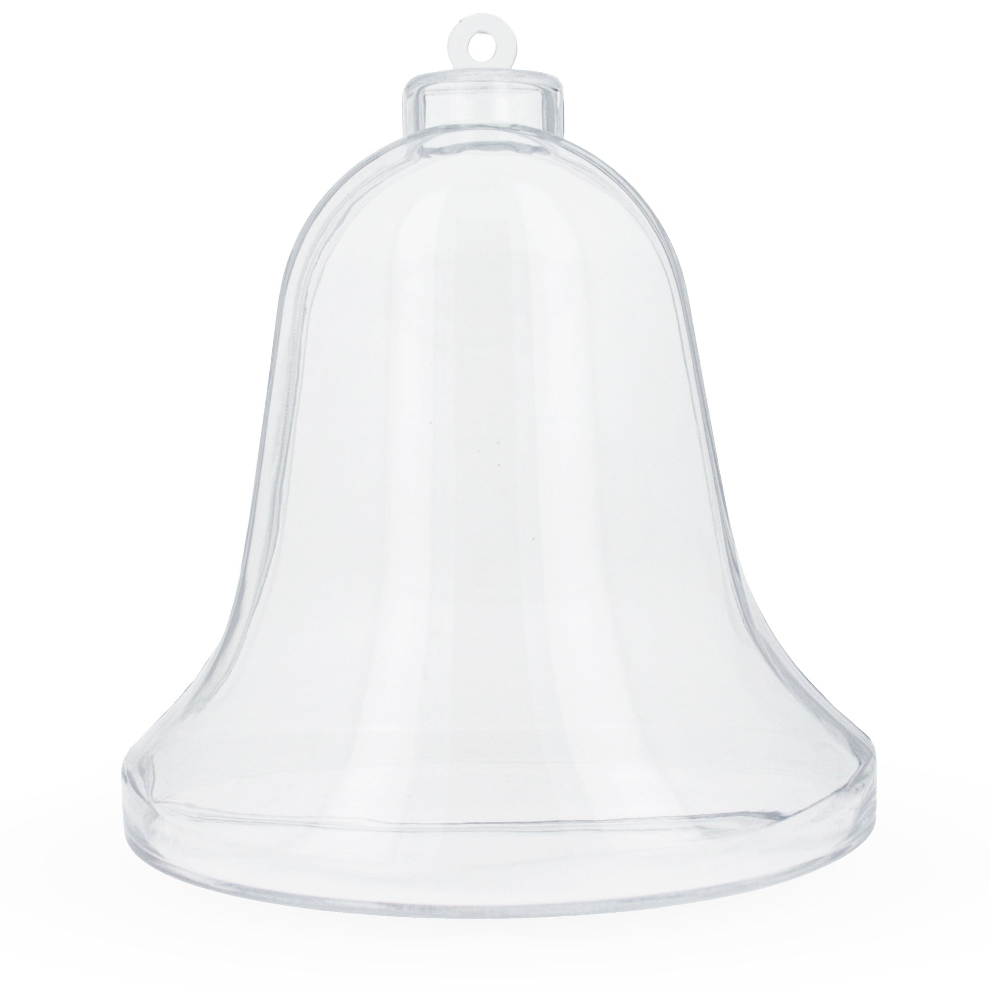 Set of 3 Clear Plastic Bell Ornaments 3.7 Inches (94 mm)