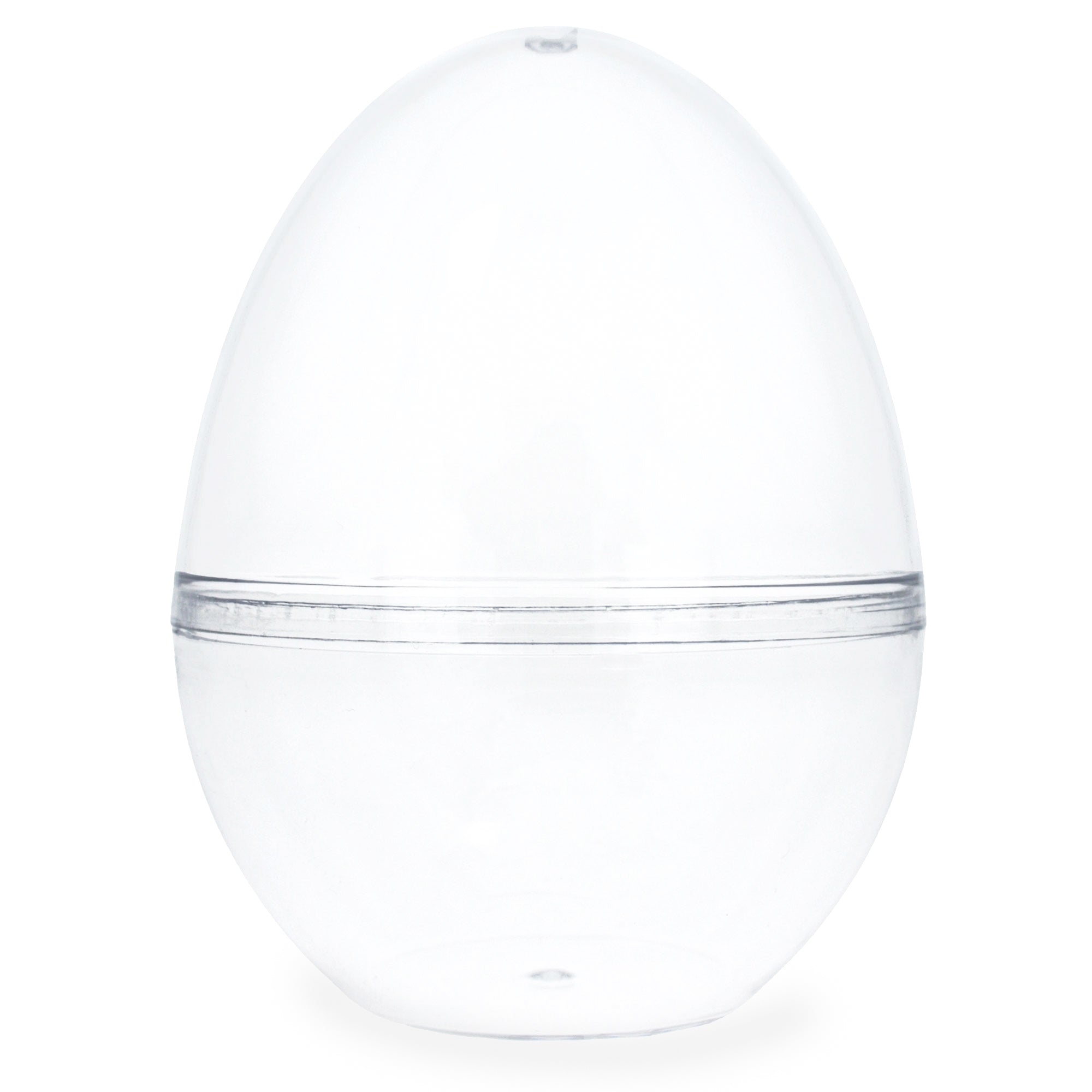 Set of 3 Clear Plastic Standing Egg Ornaments 3.58 Inches (91 mm)