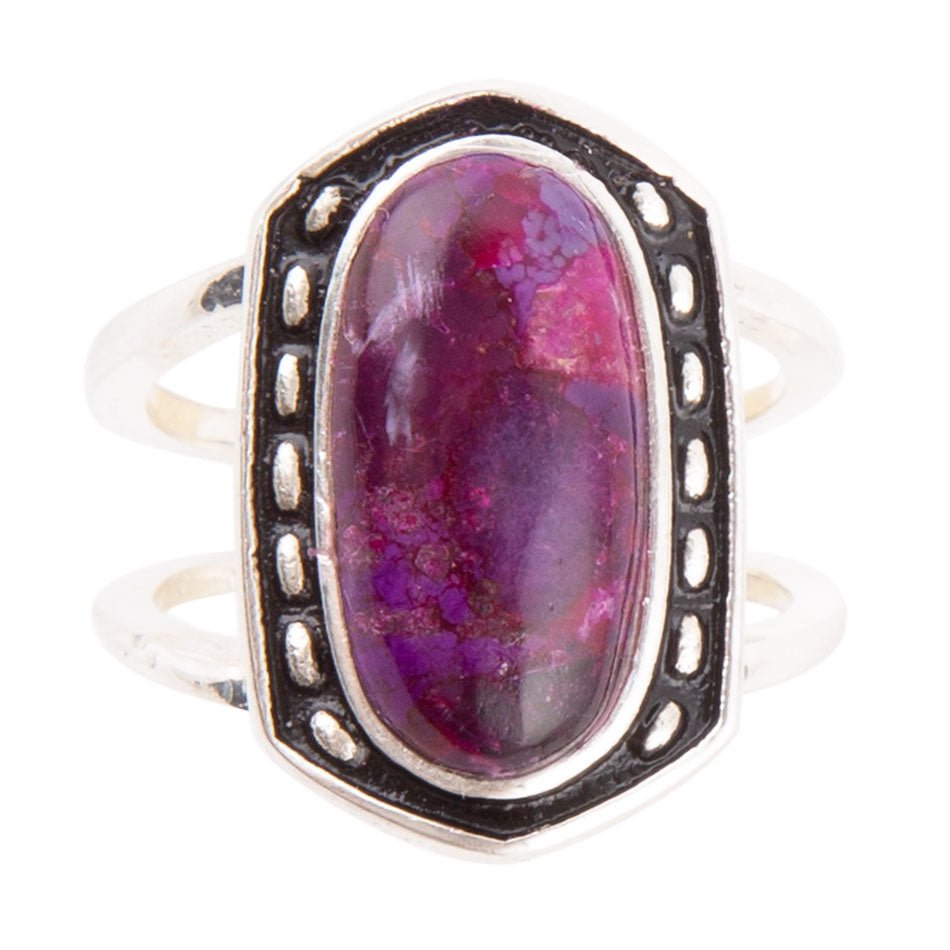 Shielded Purple Turquoise and Sterling Silver Ring Barse Jewelry