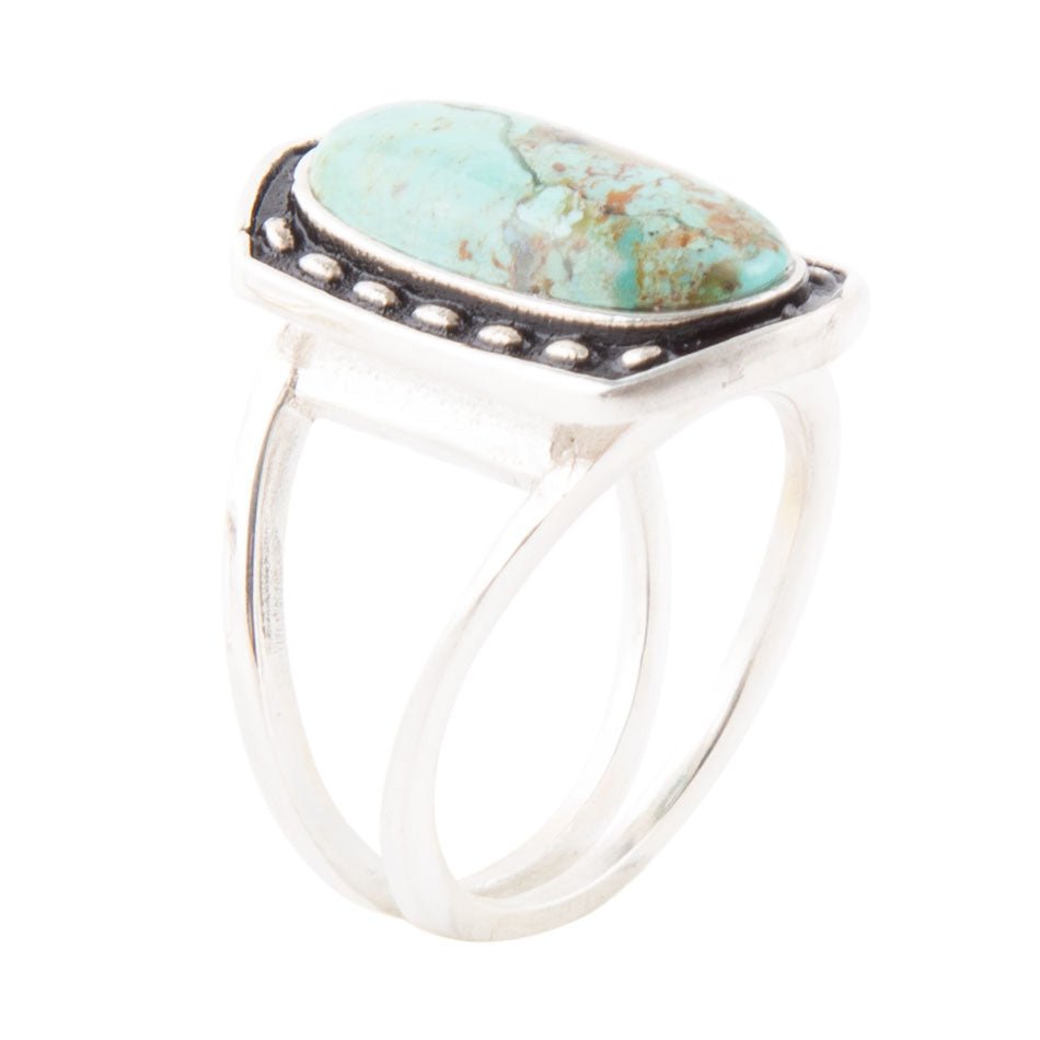 Shielded Blue Turquoise and Sterling Silver Ring Barse Jewelry