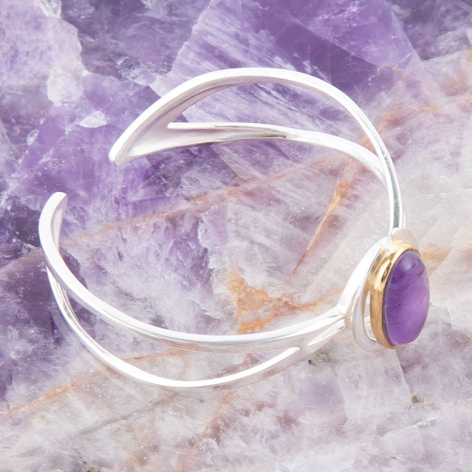 Shine Bright Amethyst Cuff Bracelet Barse Jewelry