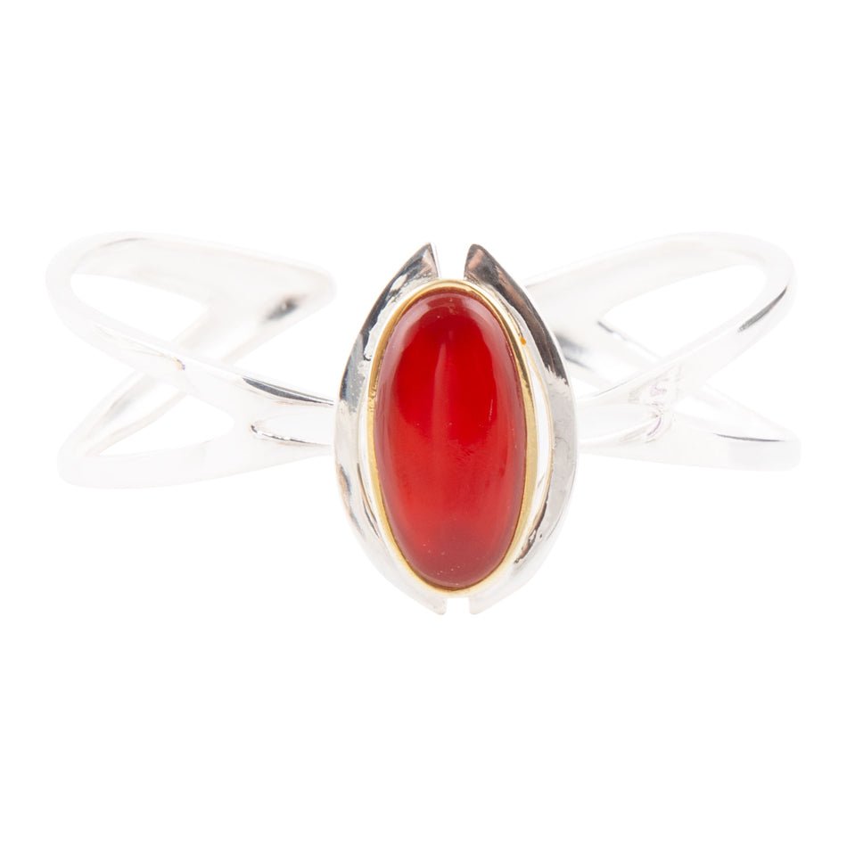 Shine Bright Carnelian Cuff Bracelet Barse Jewelry