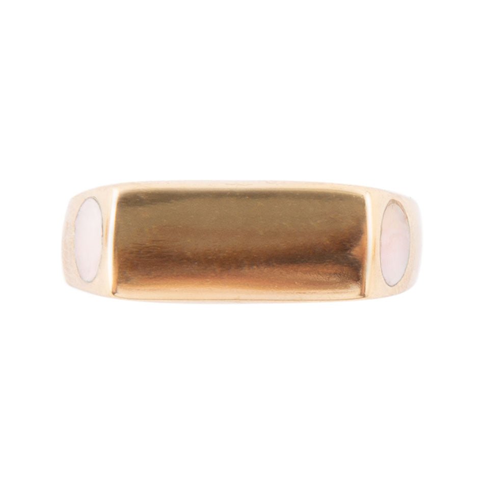 Signet Pink Opal and Bronze In The Hole Ring Barse Jewelry