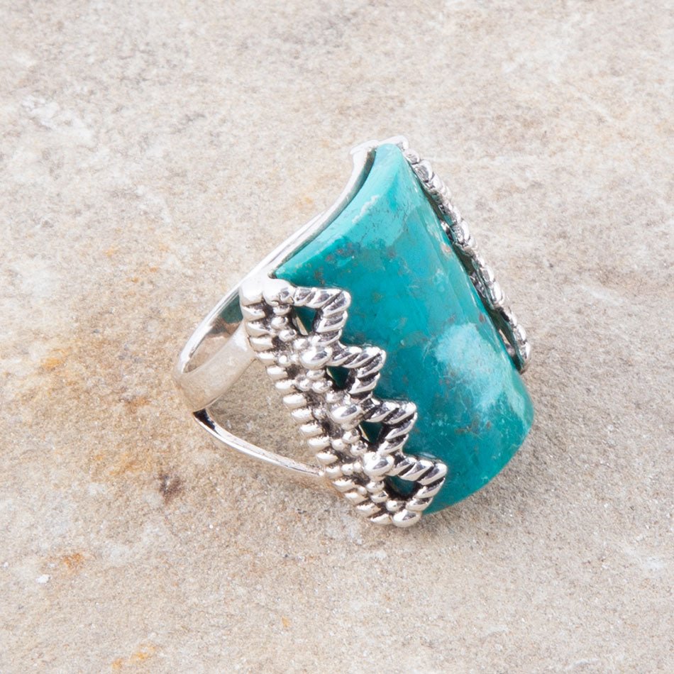 Sluice Genuine turquoise Ring Barse Jewelry