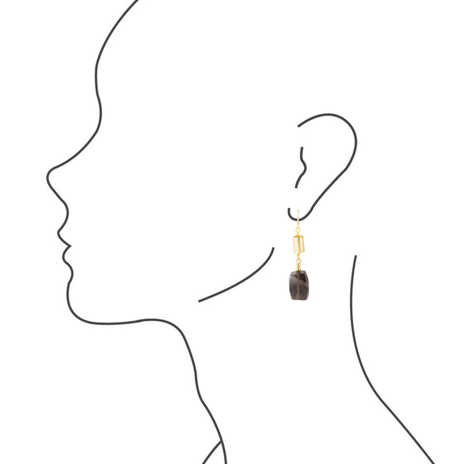 Smoky Quartz Drop Earrings Barse Jewelry