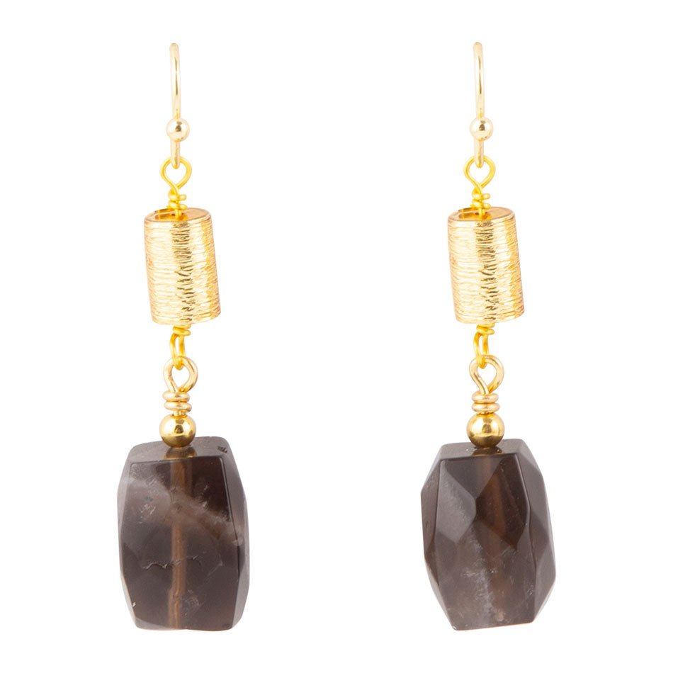 Smoky Quartz Drop Earrings Barse Jewelry