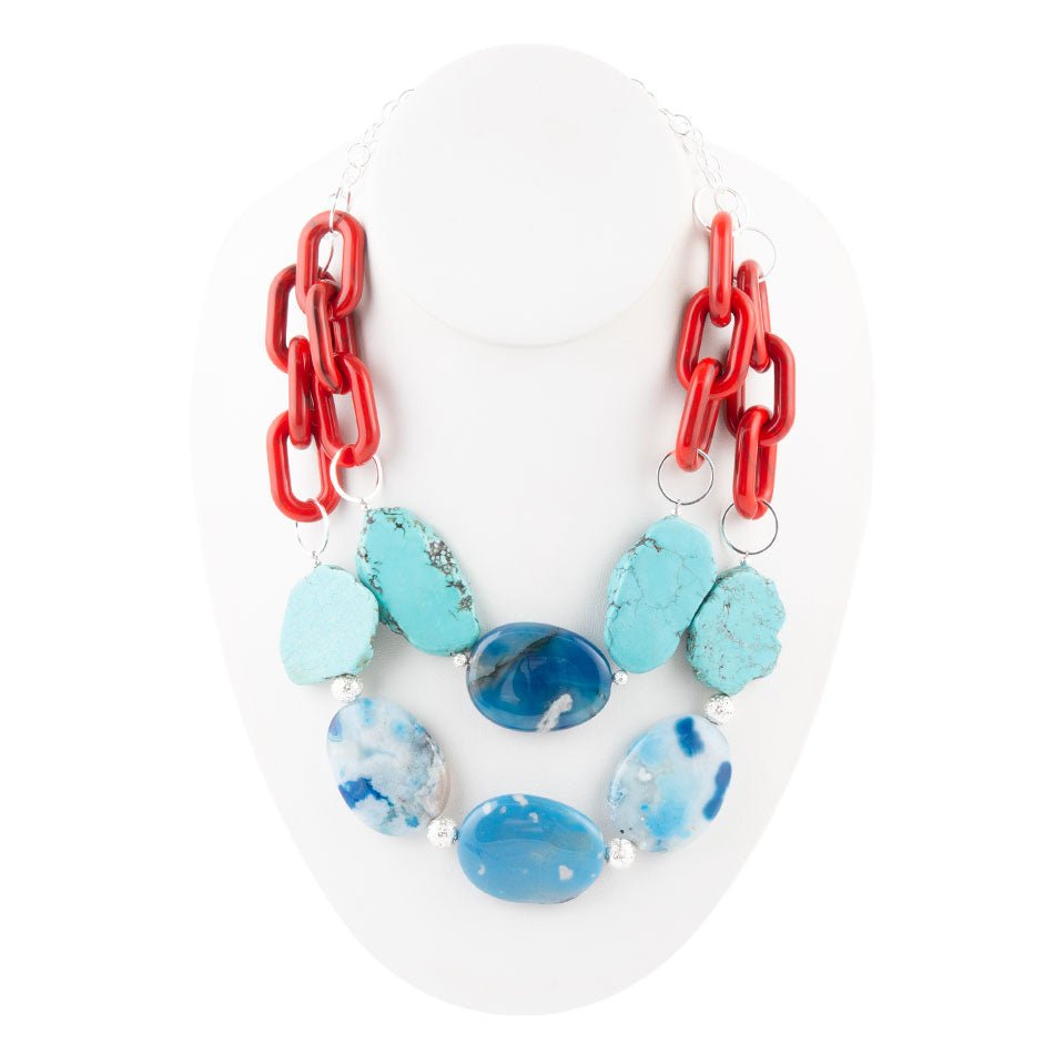 Southwest Mix Agate Statement Necklace Barse Jewelry