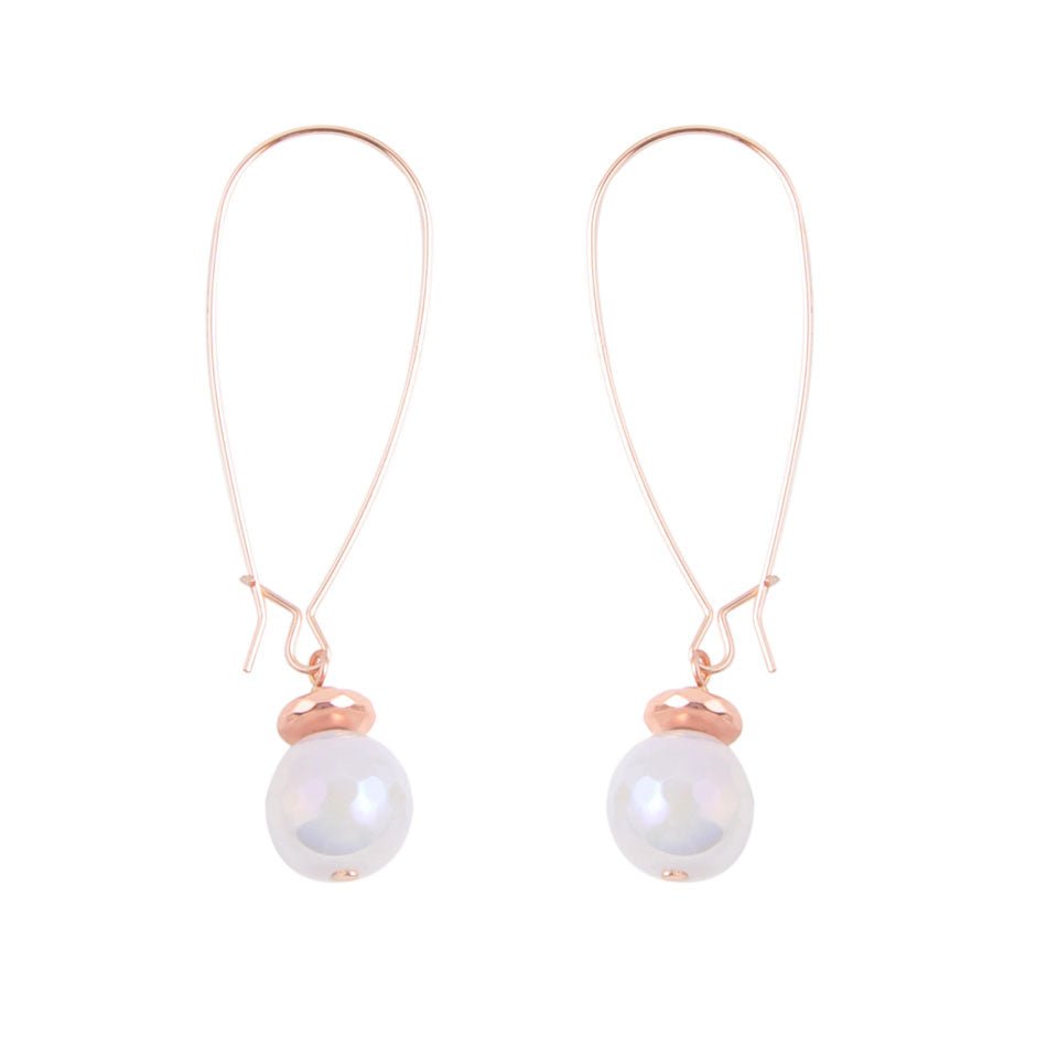 Sparkle and Shine Copper and Jade Loop Earring Barse Jewelry