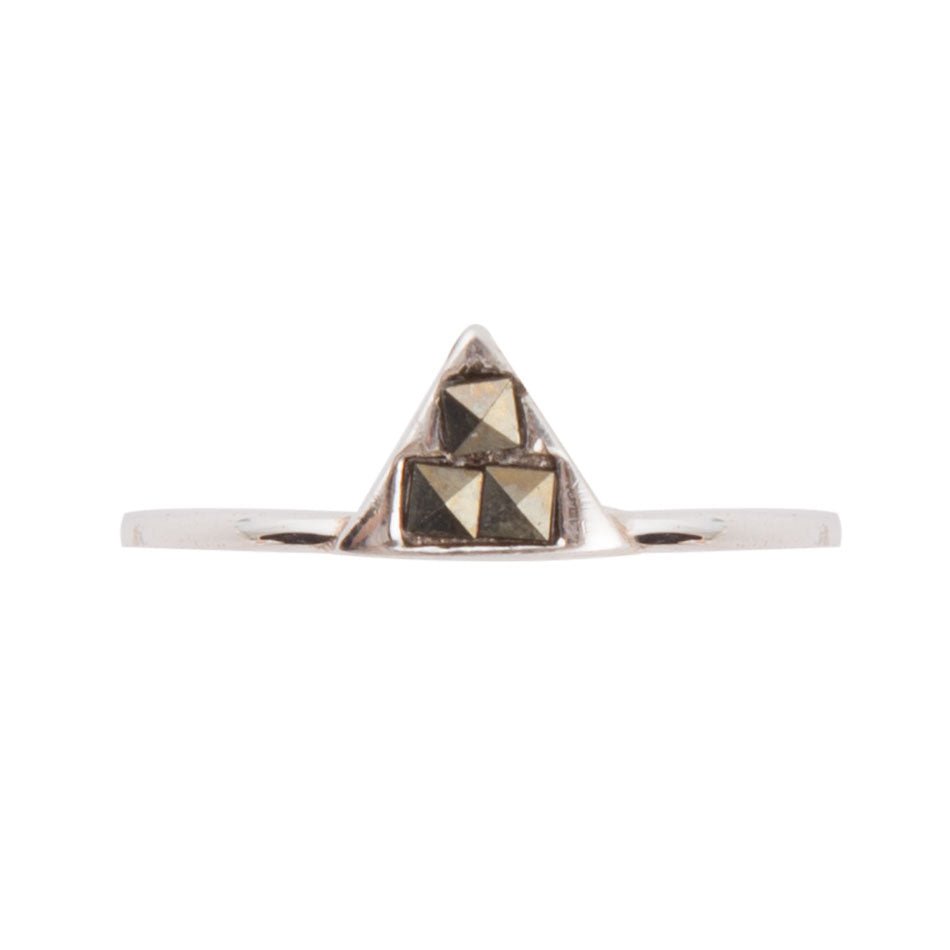Stackable Marcasite and Sterling Silver Pyramid Ring Barse Jewelry