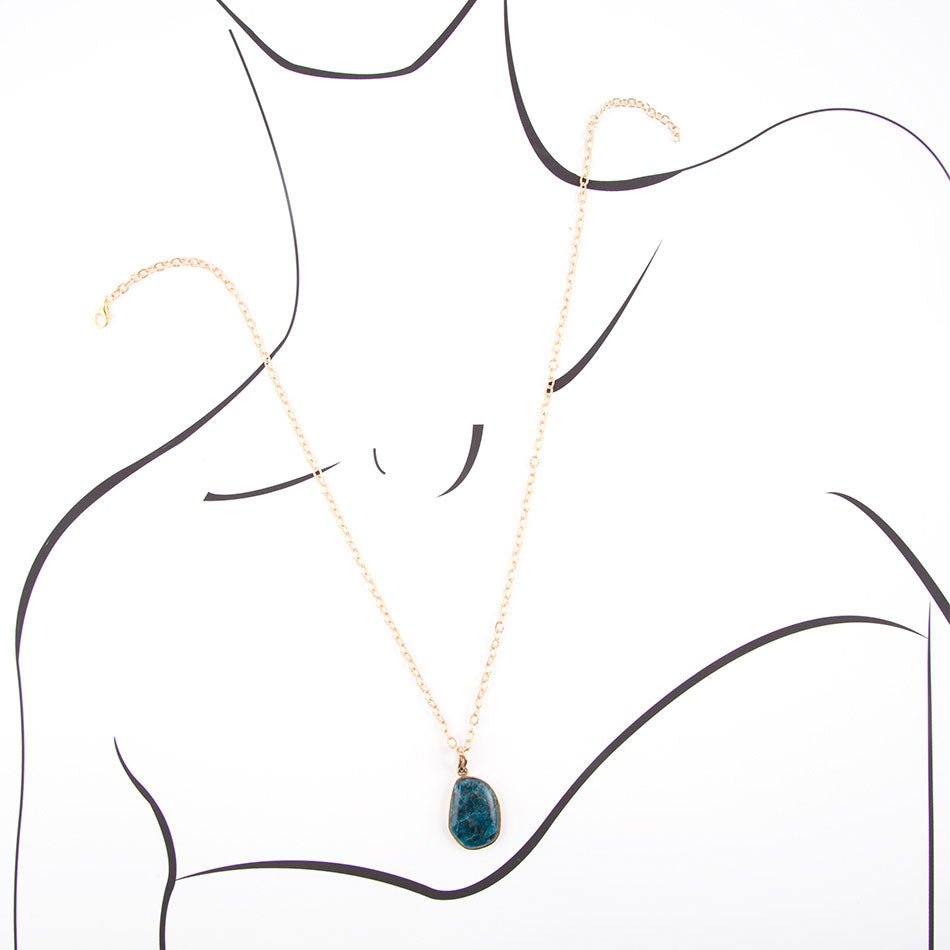 Statement Apatite Pendant Necklace Barse Jewelry