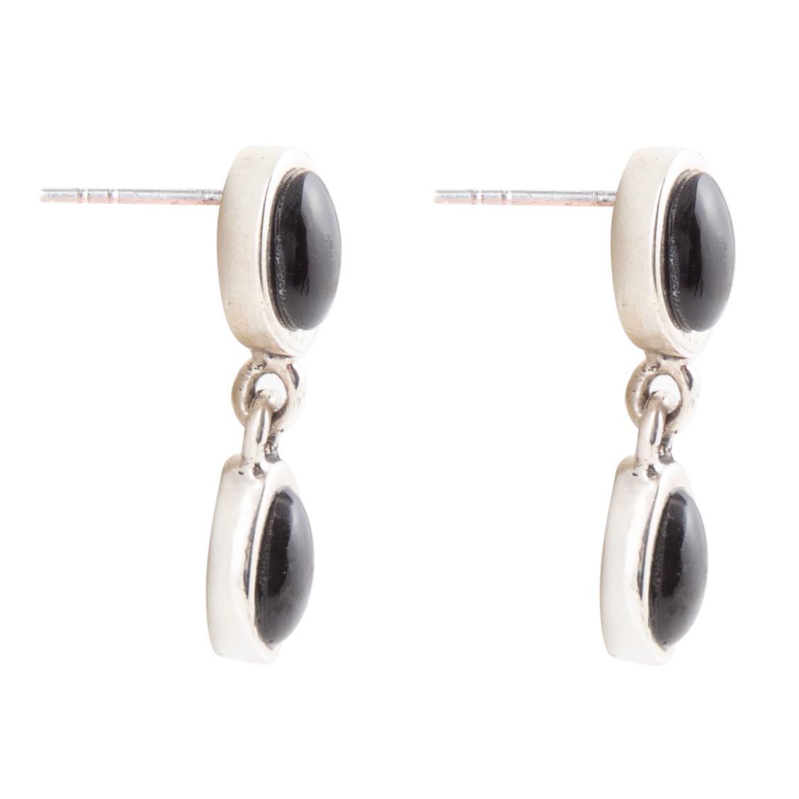 Sterling Silver Black Onyx Drop Earrings Barse Jewelry