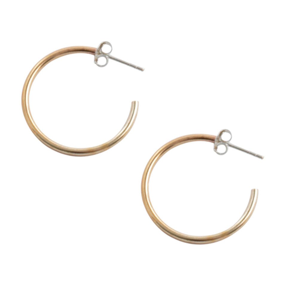 Sterling Silver Post Hoop Earrings, 2.5cm Barse Jewelry