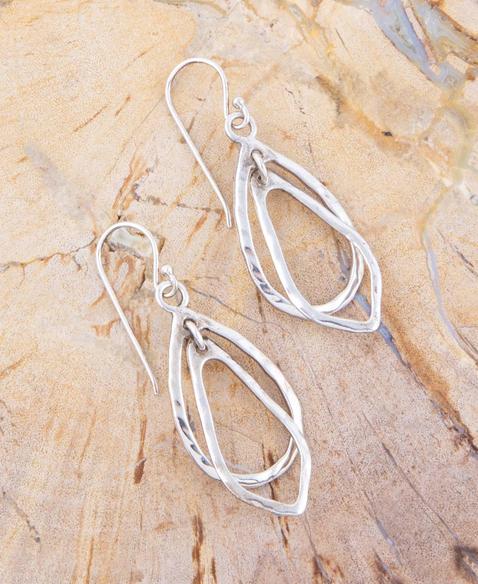 Swirled Sterling Silver Drop Earrings Barse Jewelry