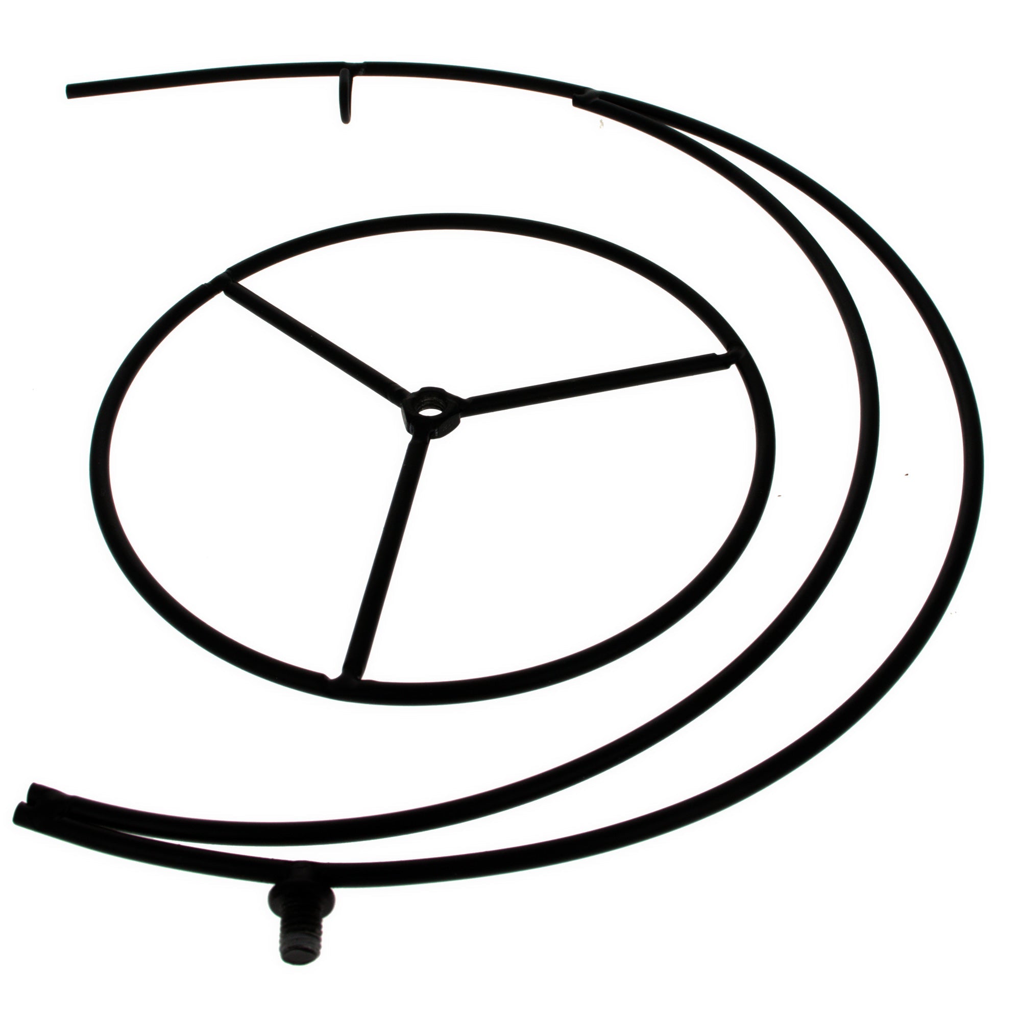 Double Curve Crescent Black Metal Ornament Display Stand 9.25 Inches BestPysanky