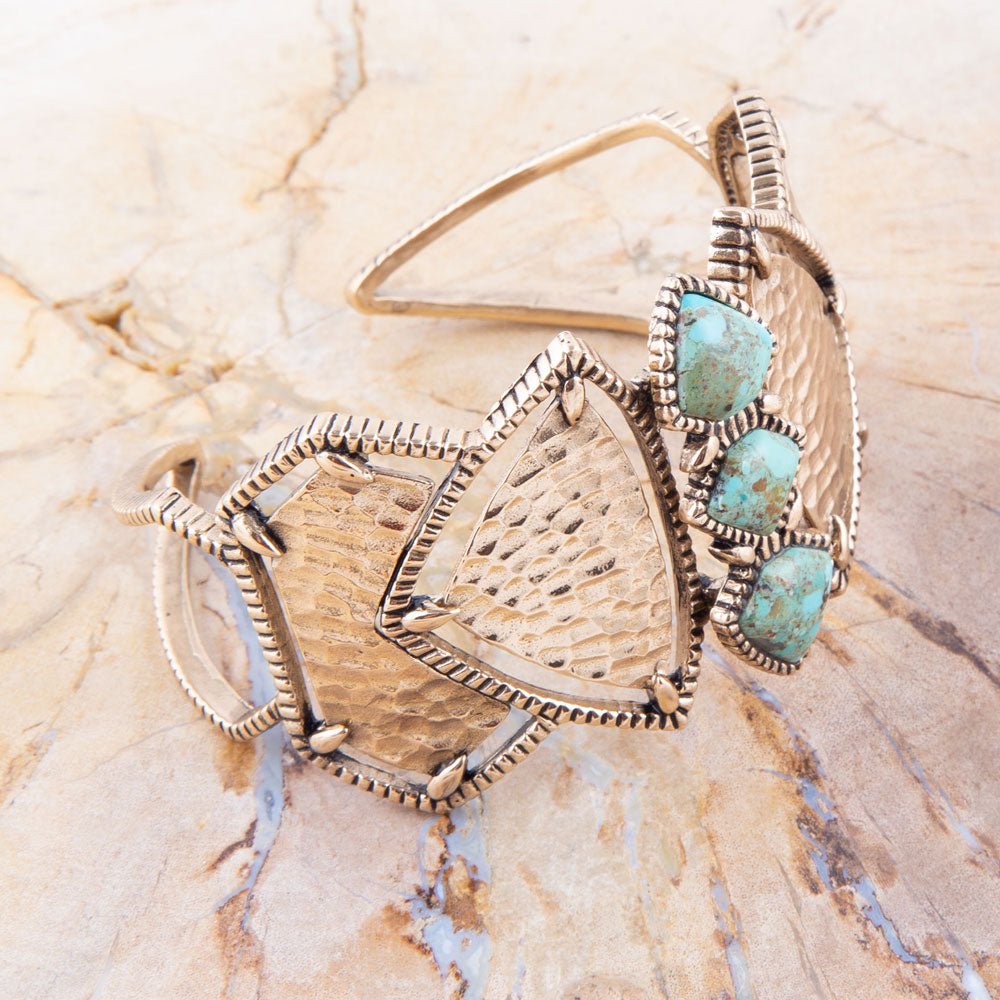 Turquoise Shield Cuff Bracelet Barse Jewelry