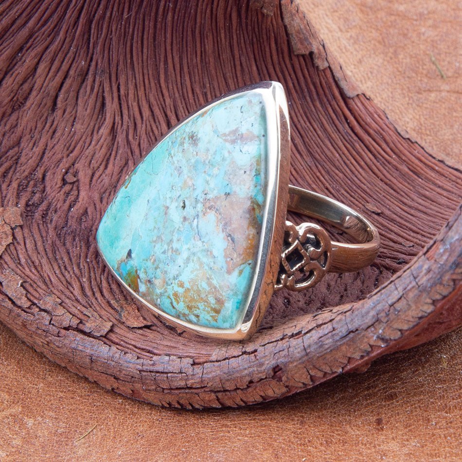 Turquoise Triangle Ring Barse Jewelry