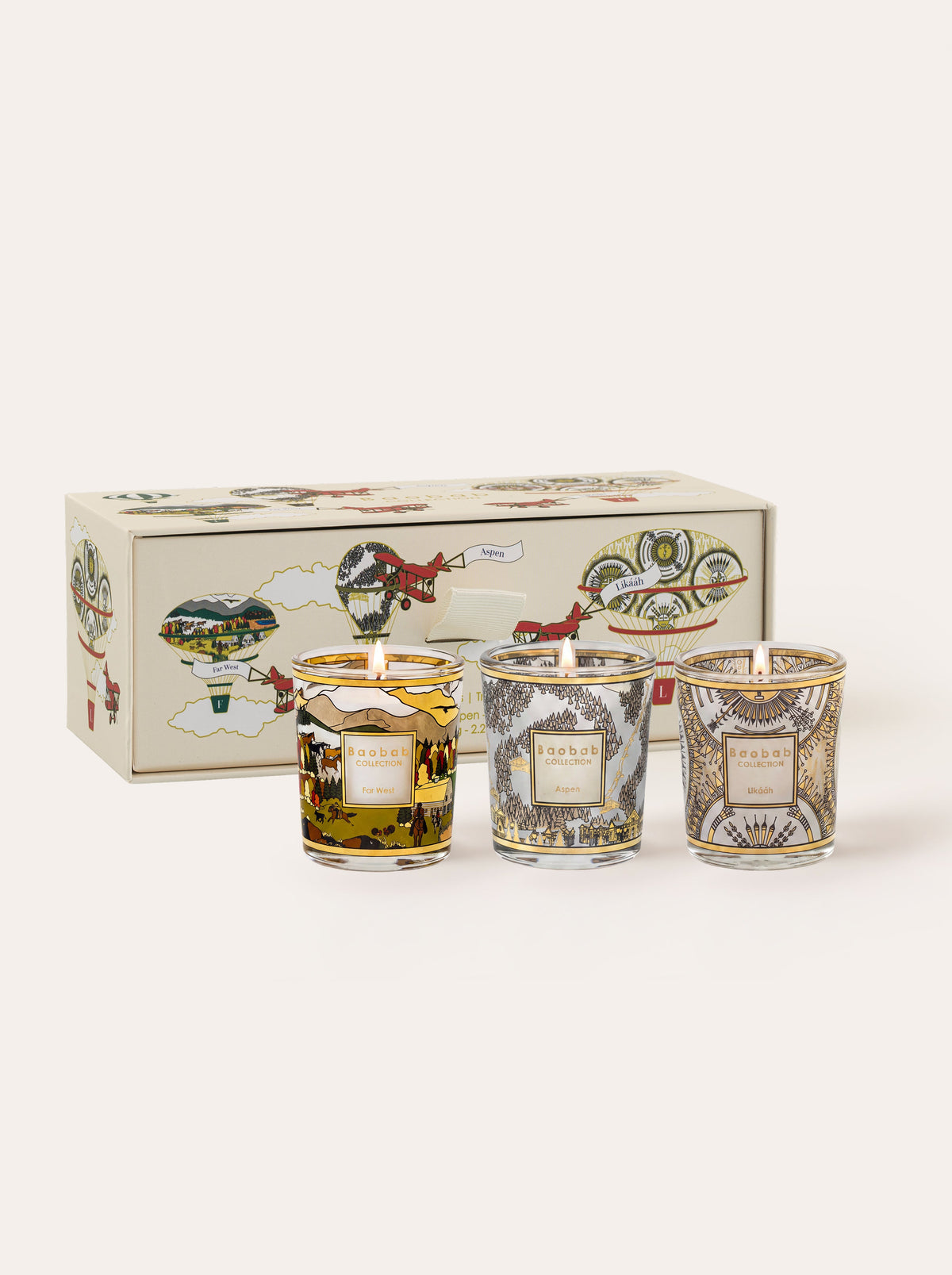 Baobab Collection - Trio Travel Candles Aspen-Likááh-Far West